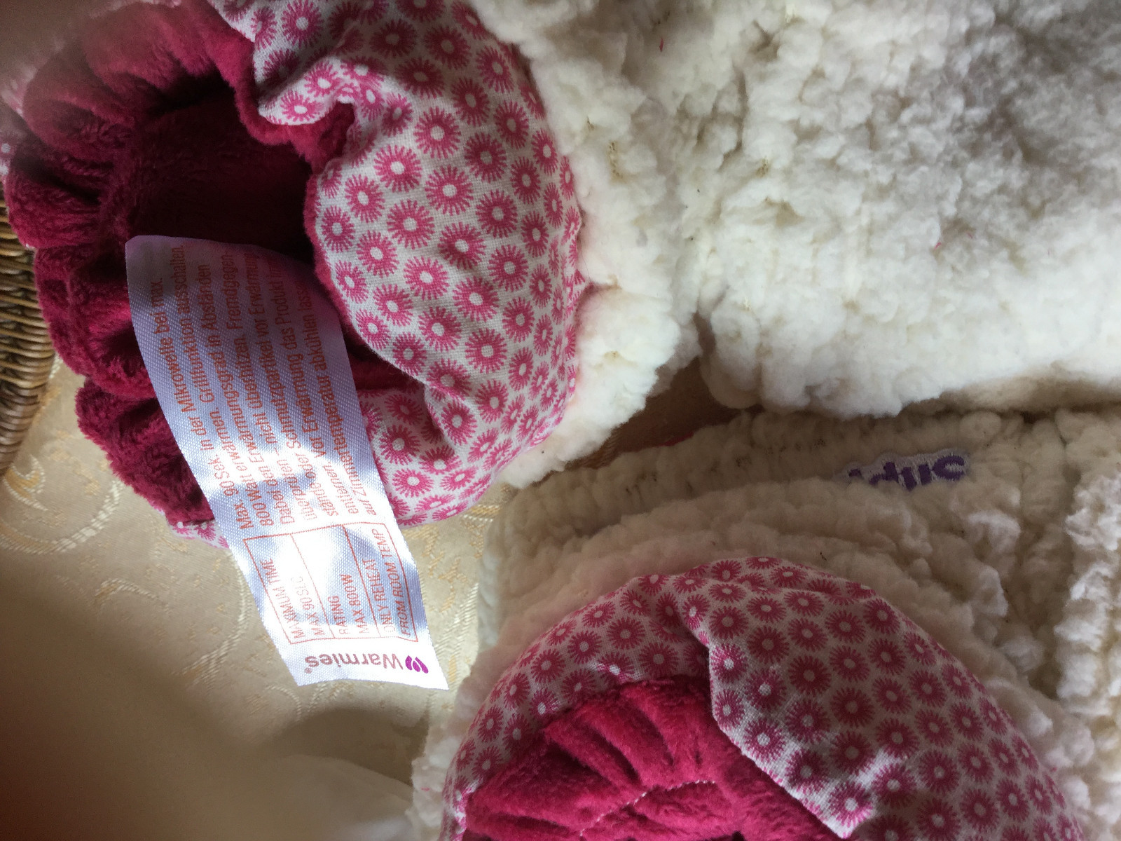 new /WARMIES/SLIPPIES/INDOOR FLEECE/HOT/COLD SHERPA BOOTS/UK5-6/IMPORTED/BOXED