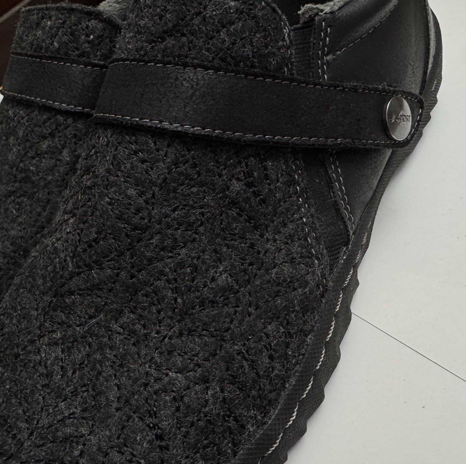 JSport by Jambu “Blair” Wool Slip-On Shoes, Women’s 10M Black, Comfort Clog Like