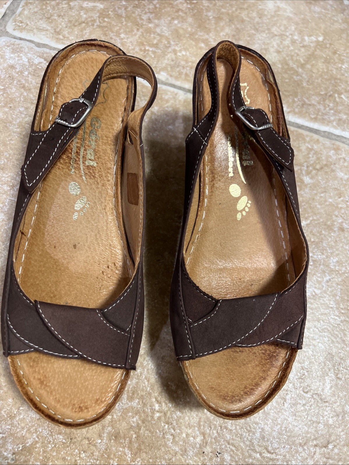 Coral Comfort 100% Leather Women’s Shoes 38 7.5