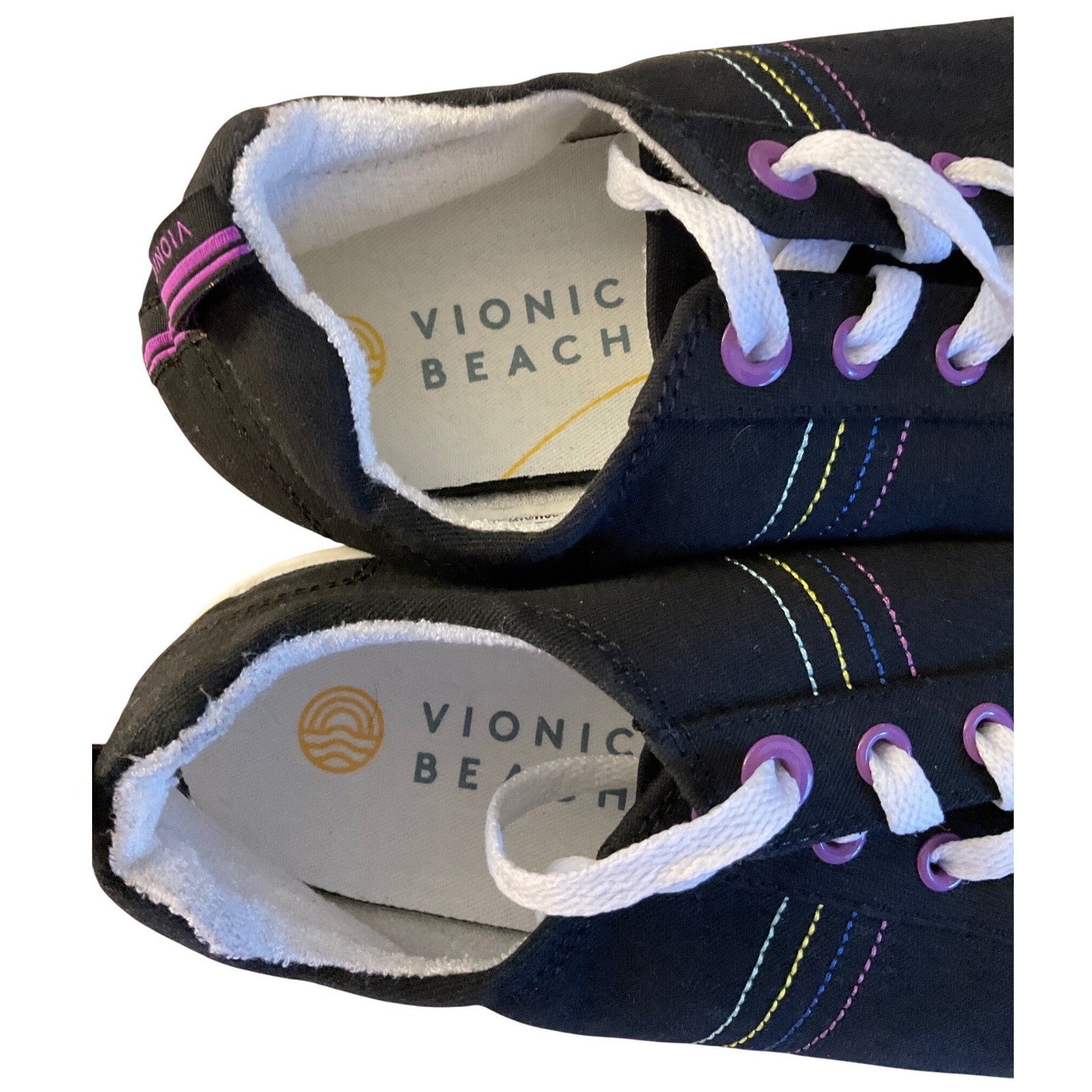 Vionic Beach Stinson Sneakers Rainbow Coastal Casual Comfort Walking Shoe Pride