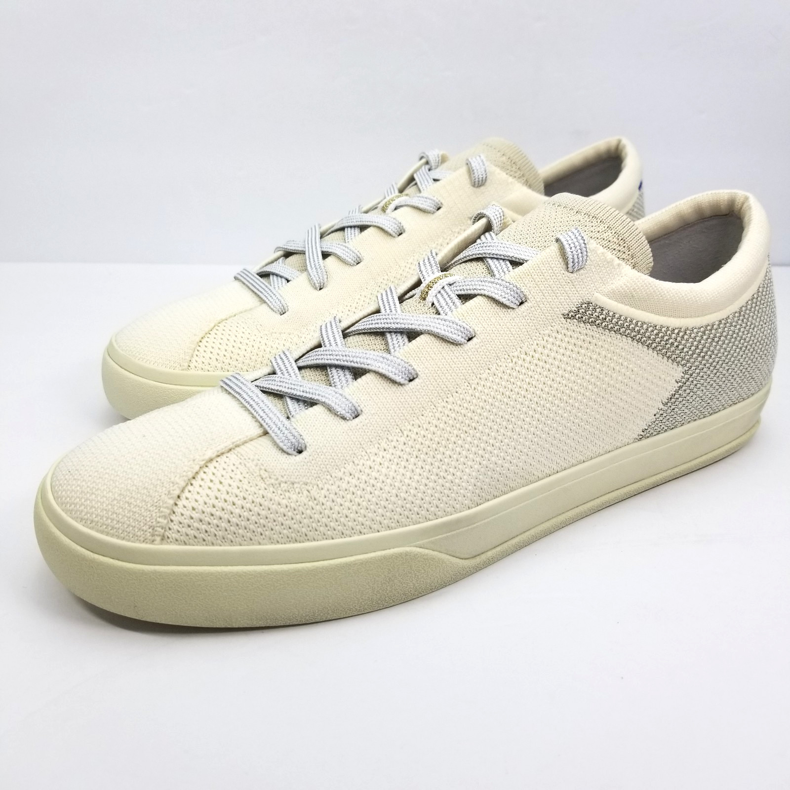 ROTHYS The Lace Up Sneaker Diamond Twill White Ivory Women’s Size 10.5 Shoes