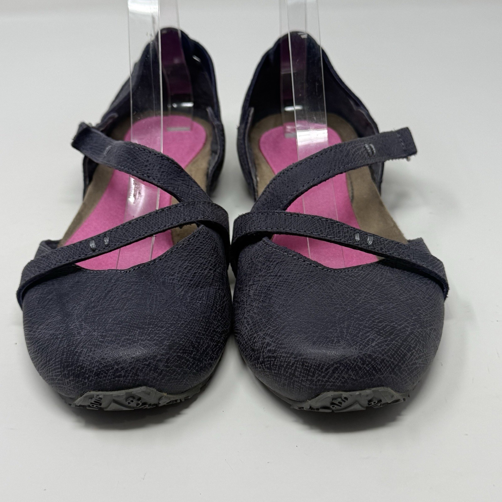 Ahnu Tullia II Mary Jane Shoes Womens 7.5 Blue Leather Casual Comfort Flats