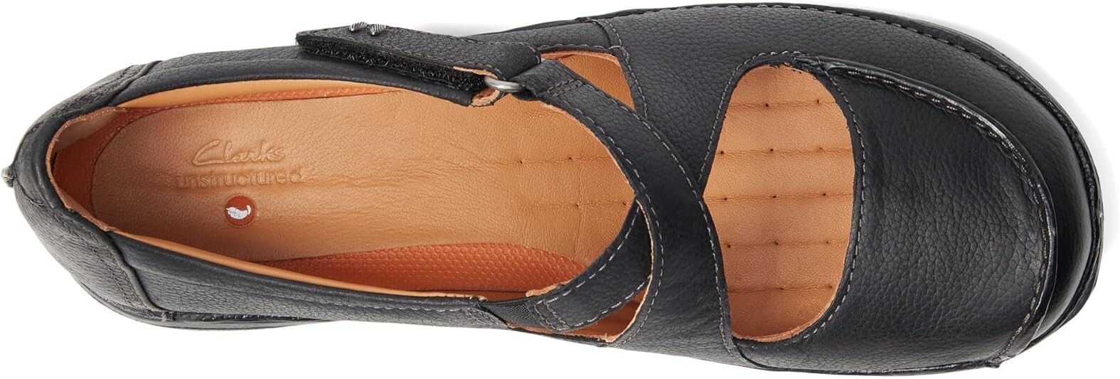 Clarks Womens Un Loop Strap Mary Jane Black Leather 26174970