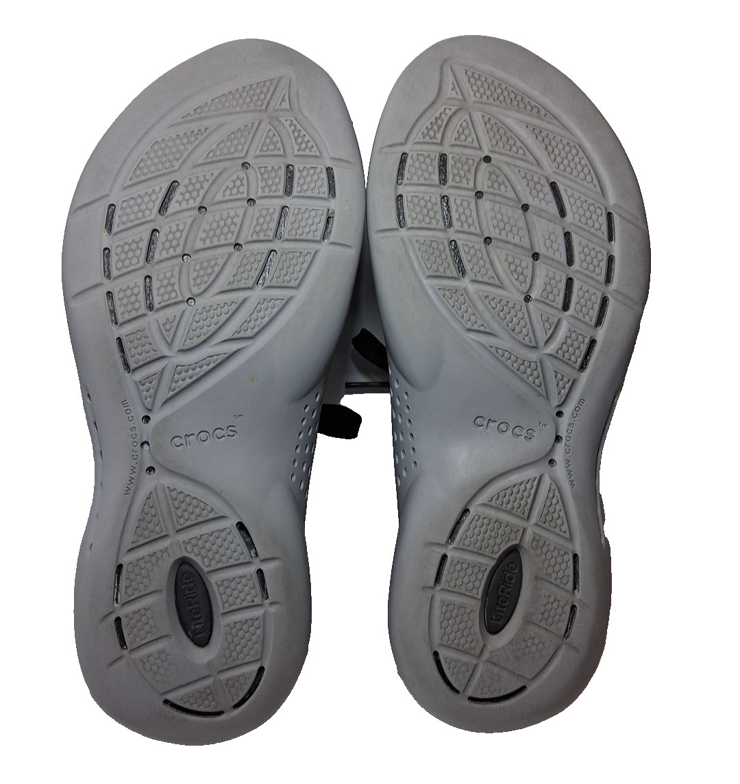 Crocs LiteRide 360 Pacer Sneaker Shoes Women Size 7 Black Grey Beach Waterproof