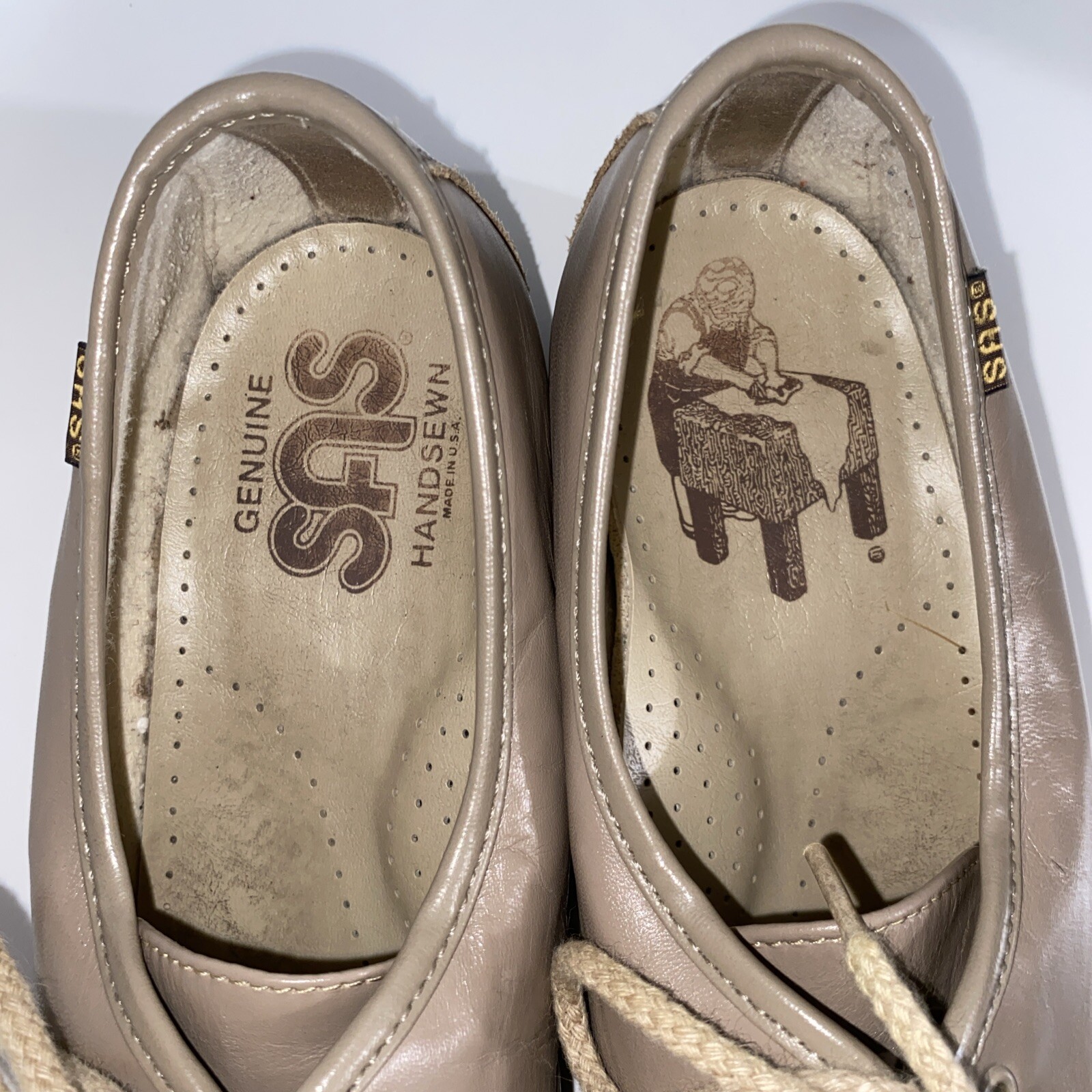 SAS HANDCRAFTED COMFORT SLIP RESISTANT WOMEN LACES WALKING SHOES BROWN 9