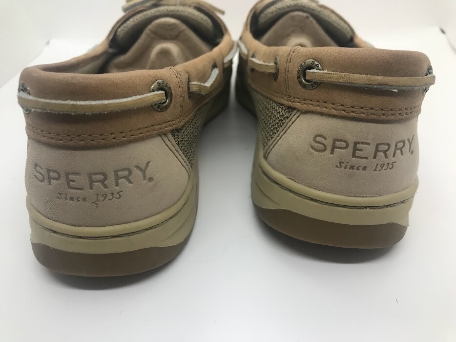 SPERRY WOMEN’S KOIFISH WIDE SLIP-ON SUEDE PREMIUM LEATHER SHOE LINEN/OAT SIZE 7.