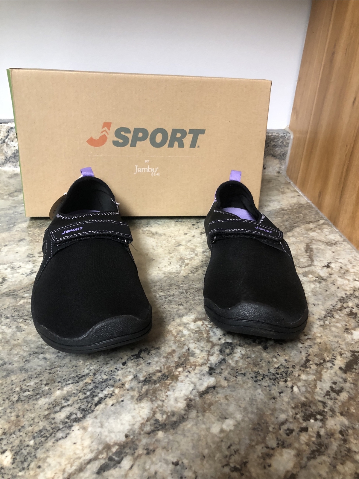 New JSport By JAMBU Cycle Slip-On Swimming Shoes Black Lavender Women’s Size 8.5