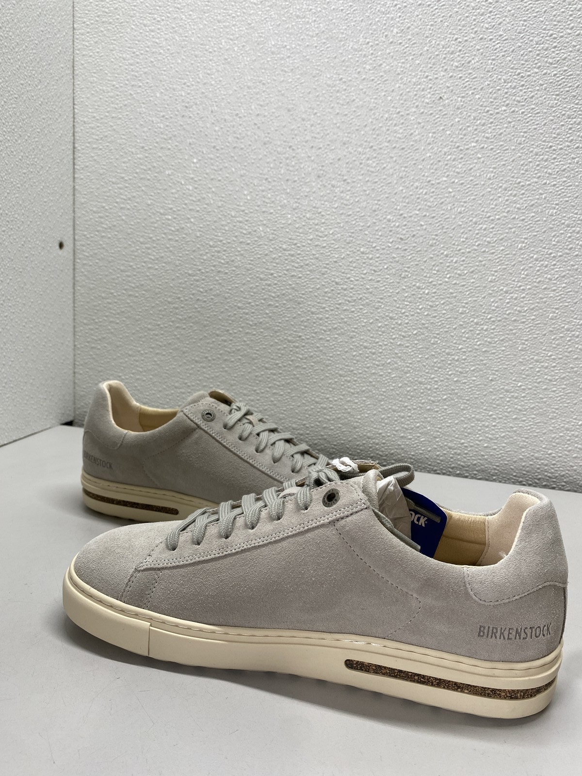 Birkenstock Unisex Bend Low Suede Leather Sneakers Size L 8, M 6 Stone Coin