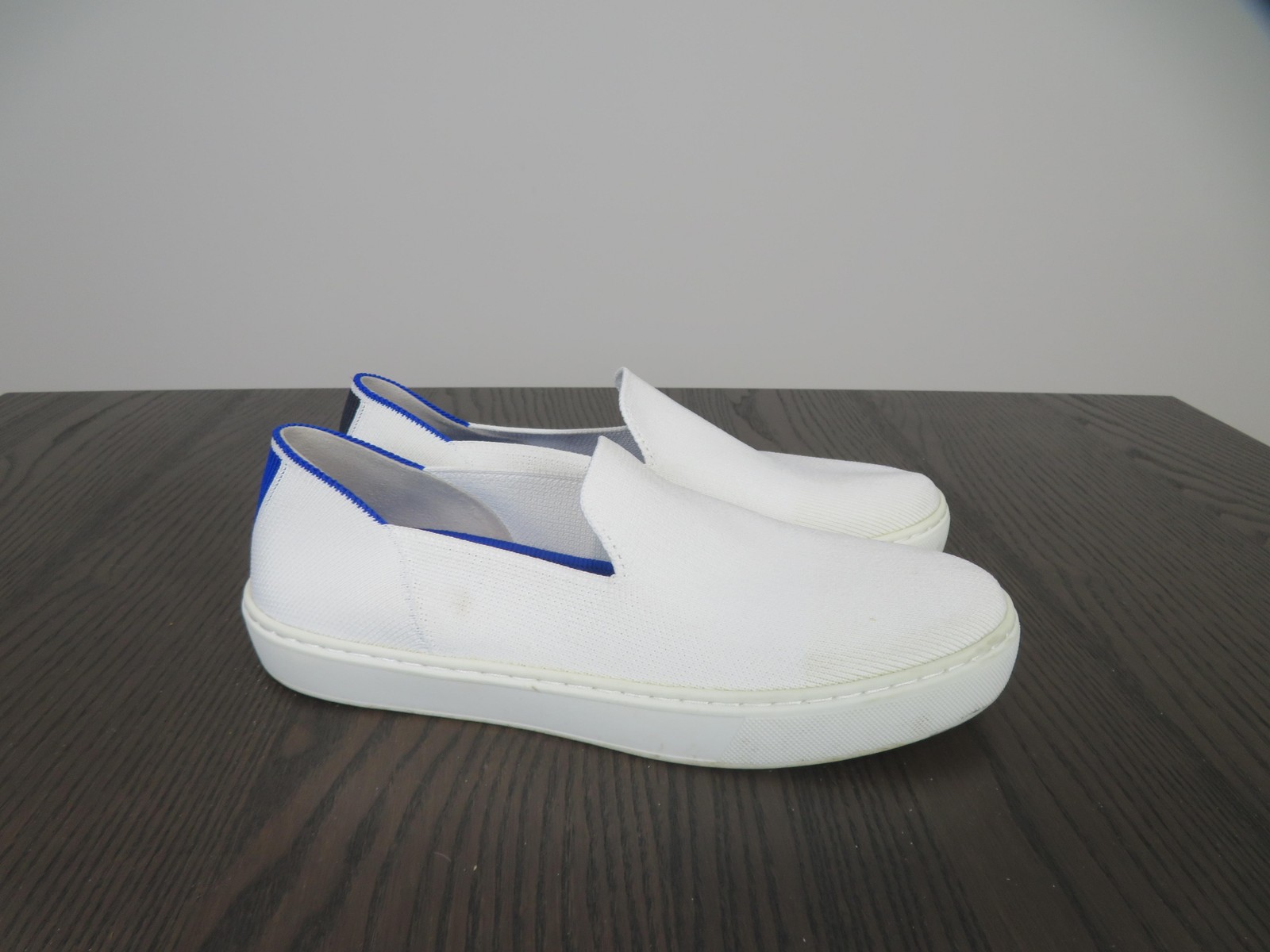 Rothy’s The Original Slip On Sneaker Womens 7 Shoes White Knit Casual Comfort