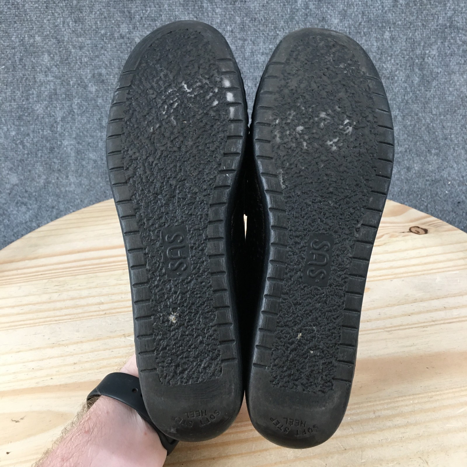 SAS Shoes Womens 9 E Handsewn Casual Slip On Moc Toe Loafers Black Leather