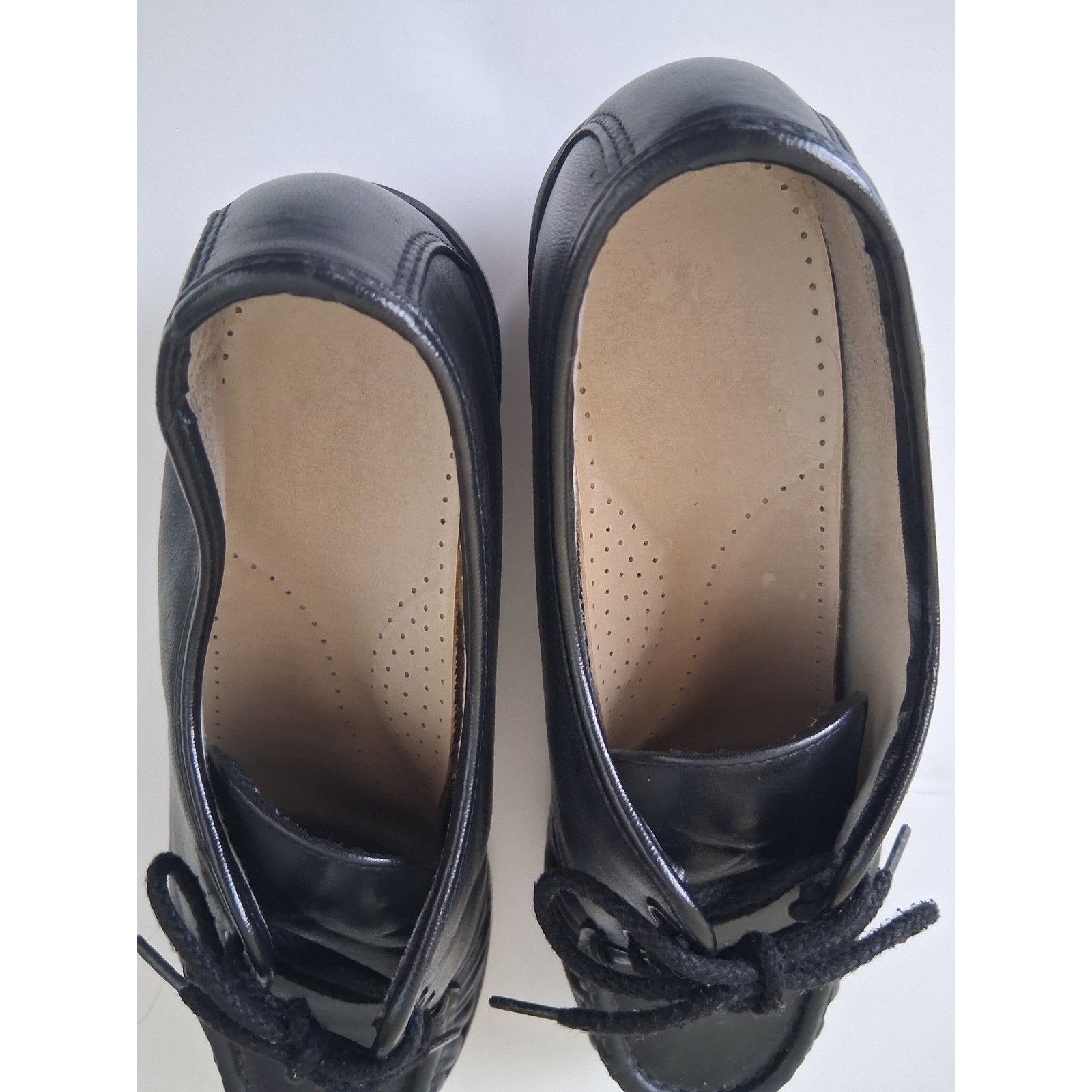 SAS Siesta Comfort Oxford Shoes Womens 10.5 M Black Leather Lace Up Walking Work
