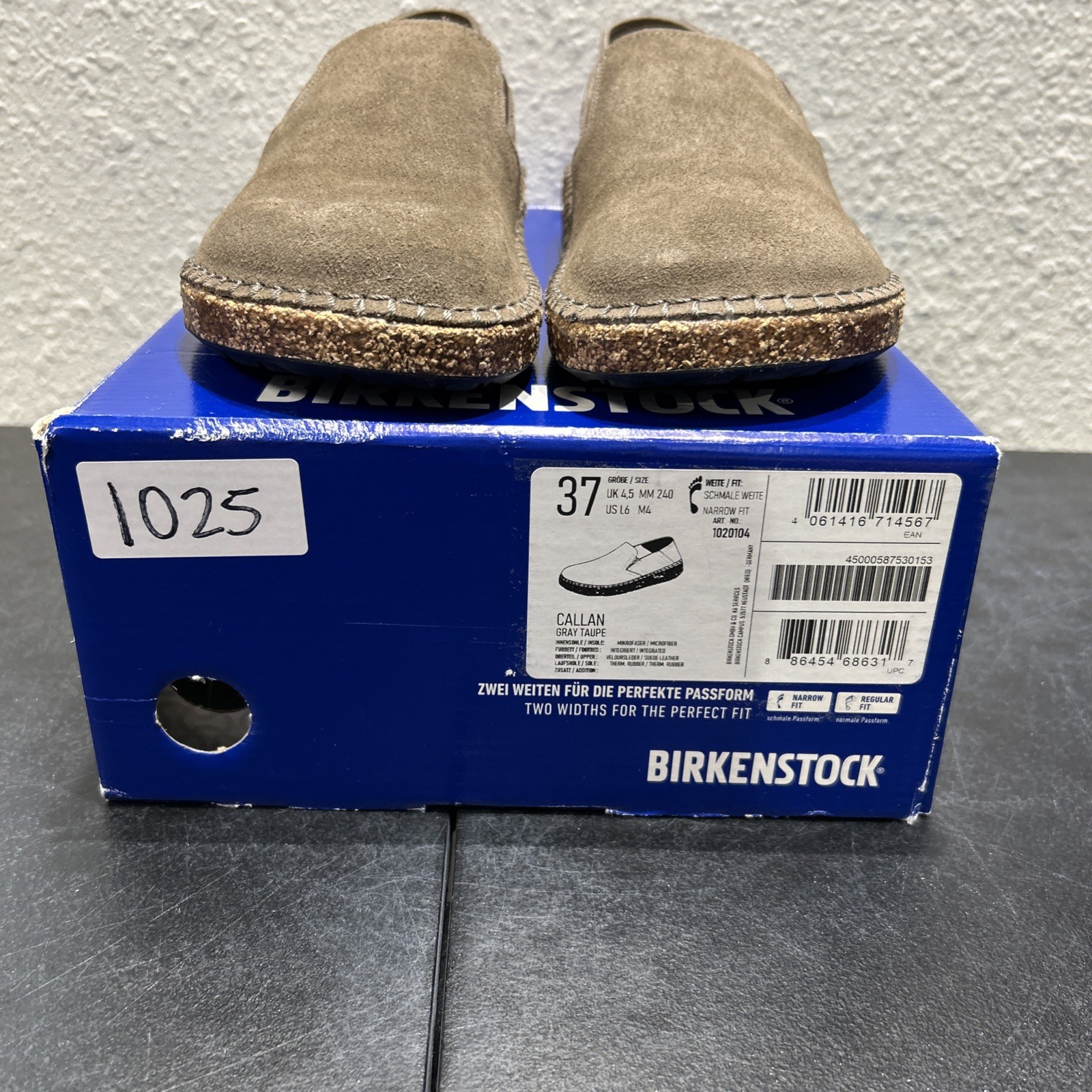 Birkenstock Callan Gray Taupe EU 38 US W7 M5
