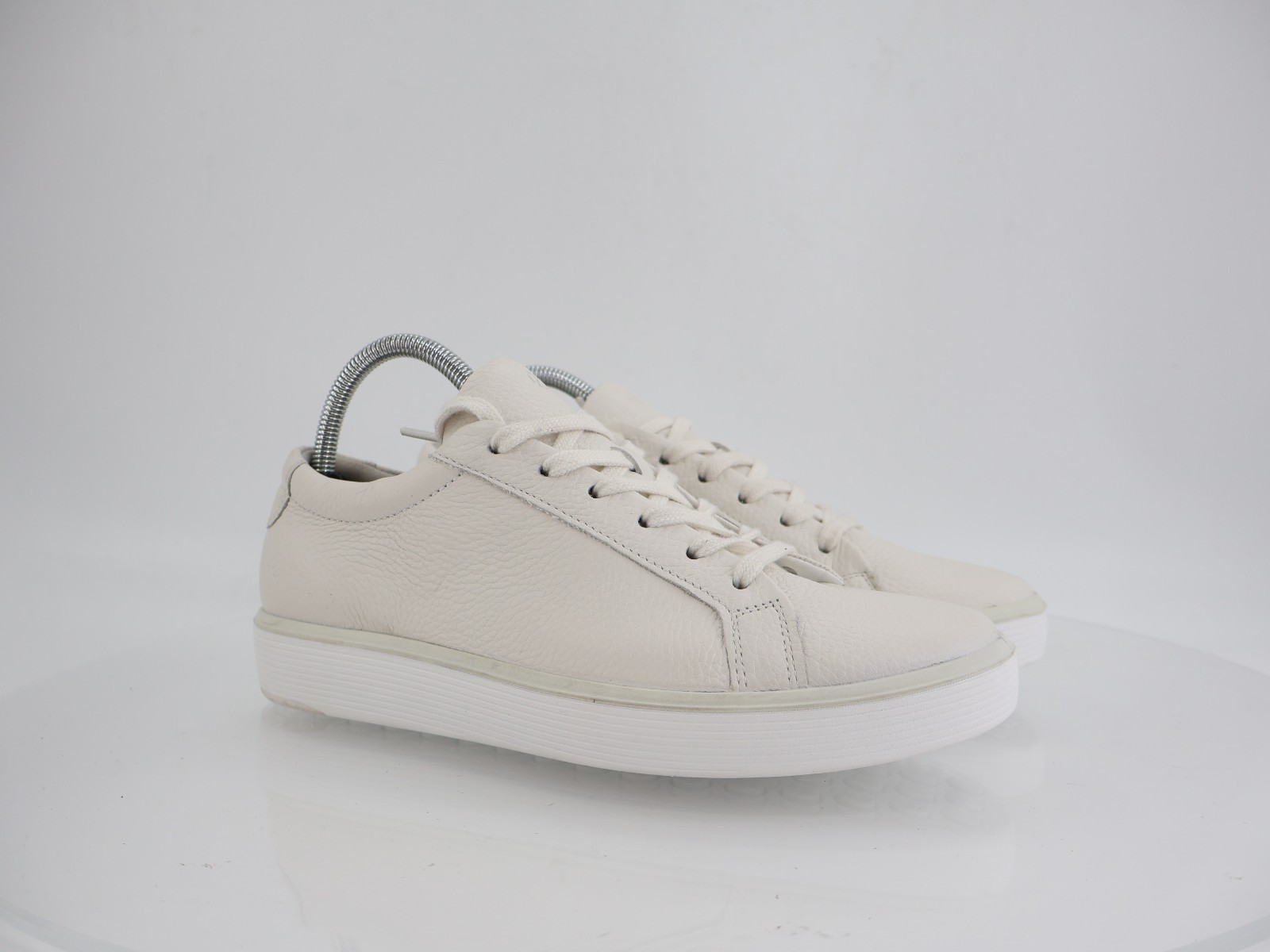 Ecco Soft 60 Aeon Sneaker White Leather Women Size 41 10 Lace Up Shoes
