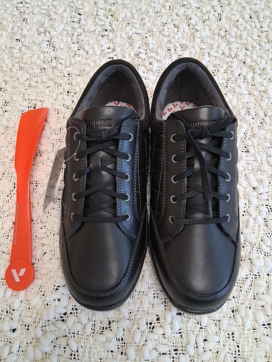 Anodyne No.75 Women’s Diabetic Orthopedic Shoes Black Leather, Size 9W