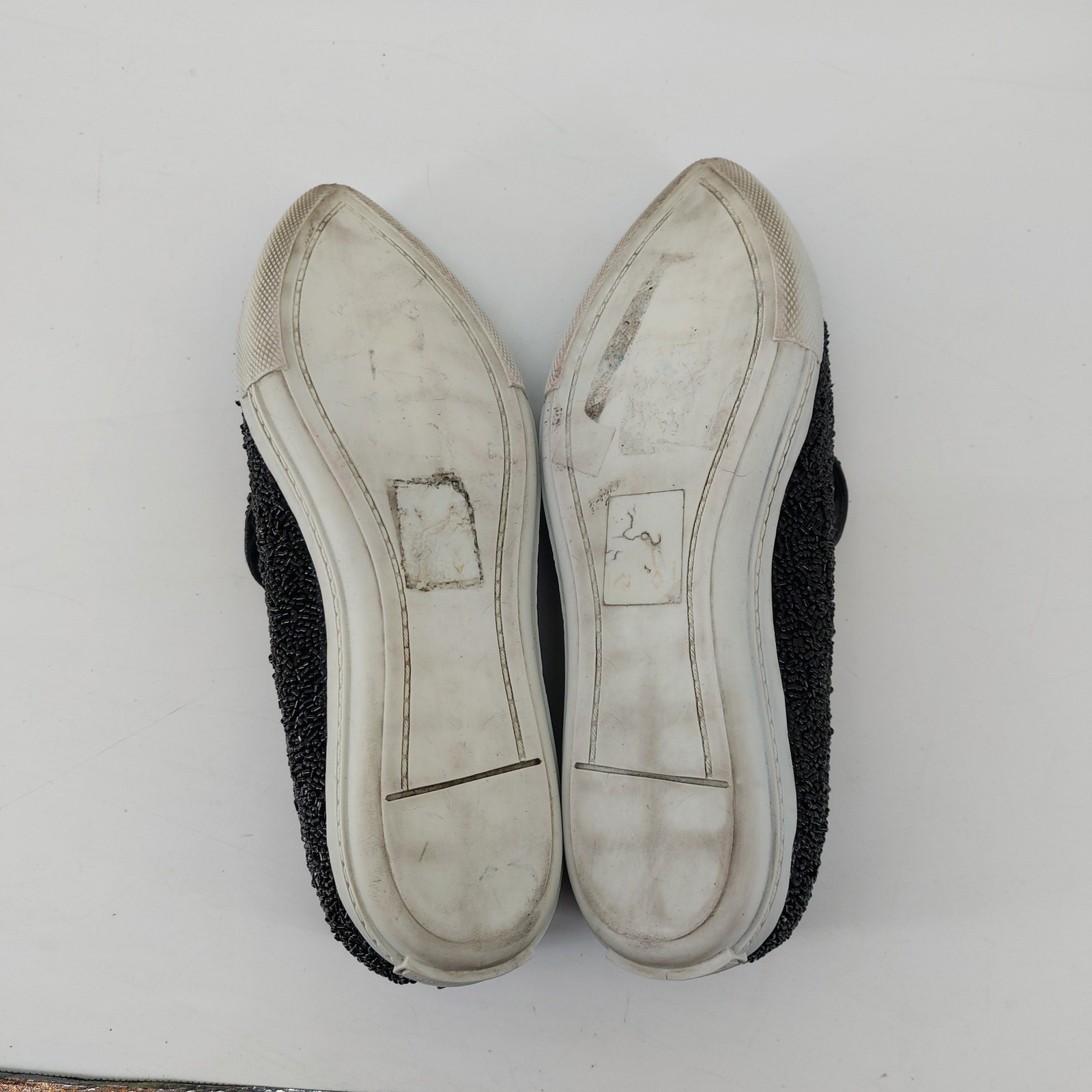 Alice + Olivia Womens Size 9 Beaded EURO 39 Sneaker Shoe Black Leather
