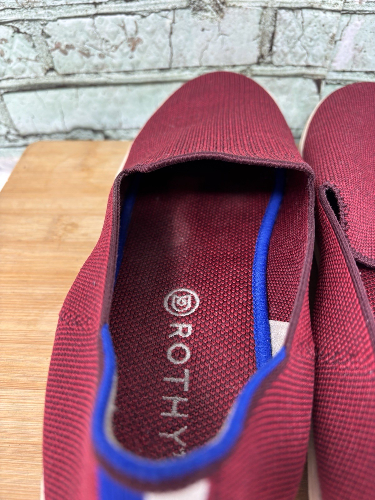 Rothy’s The Original Slip On Sneakers Garnet Red Women’s US Size 11.5 Shoes