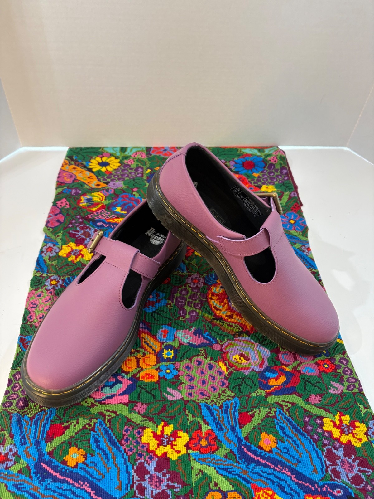 Doc Martens Women’s Pink Leather Zavala Mary Jane Buckle Hipster BOHO SZ 10 NWOB