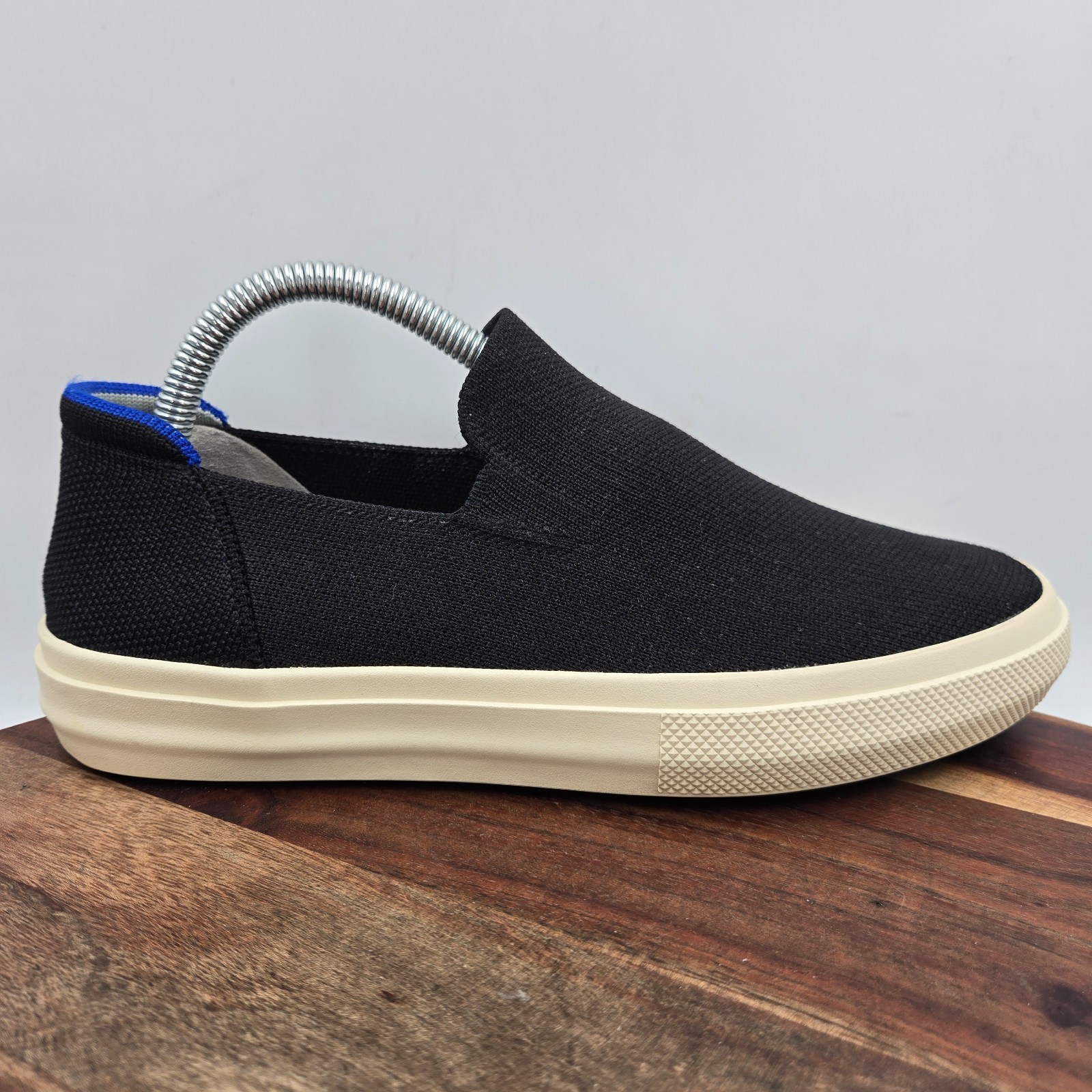 Rothy’s The City Shoes Women’s 8 Black White Knit Comfort Slip On Casual Sneaker
