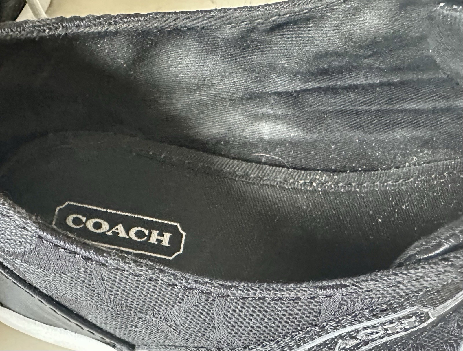 Coach Women’s Lesley Q1402 Signature Sneaker Shoe Black Brown Lot 2 – SIZE 6.5