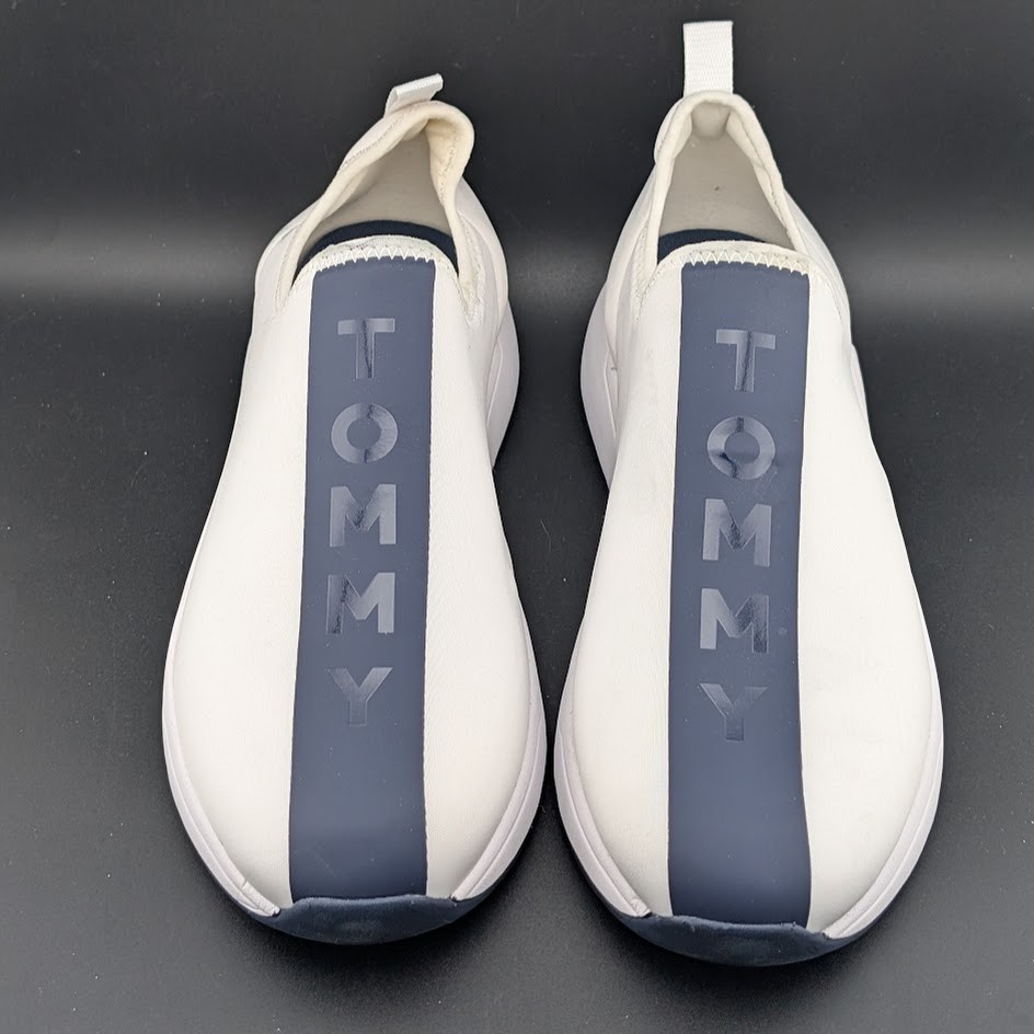 New Womens Tommy Hilfiger Arizel White Slip On Casual Sneakers Size 11M NWOB $75