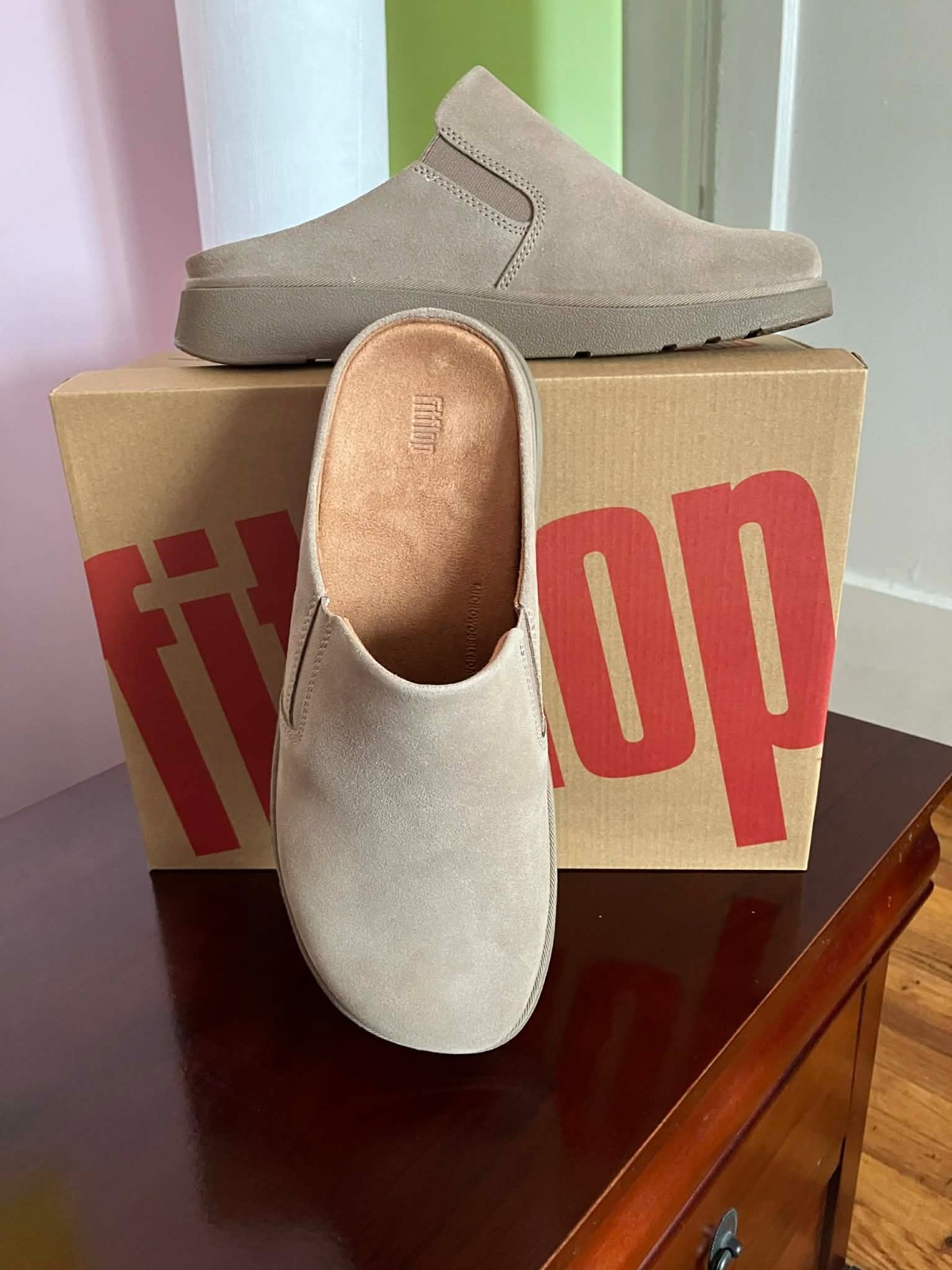 FitFlop Womens Gen-ff Elasticated Suede Mules Size 10