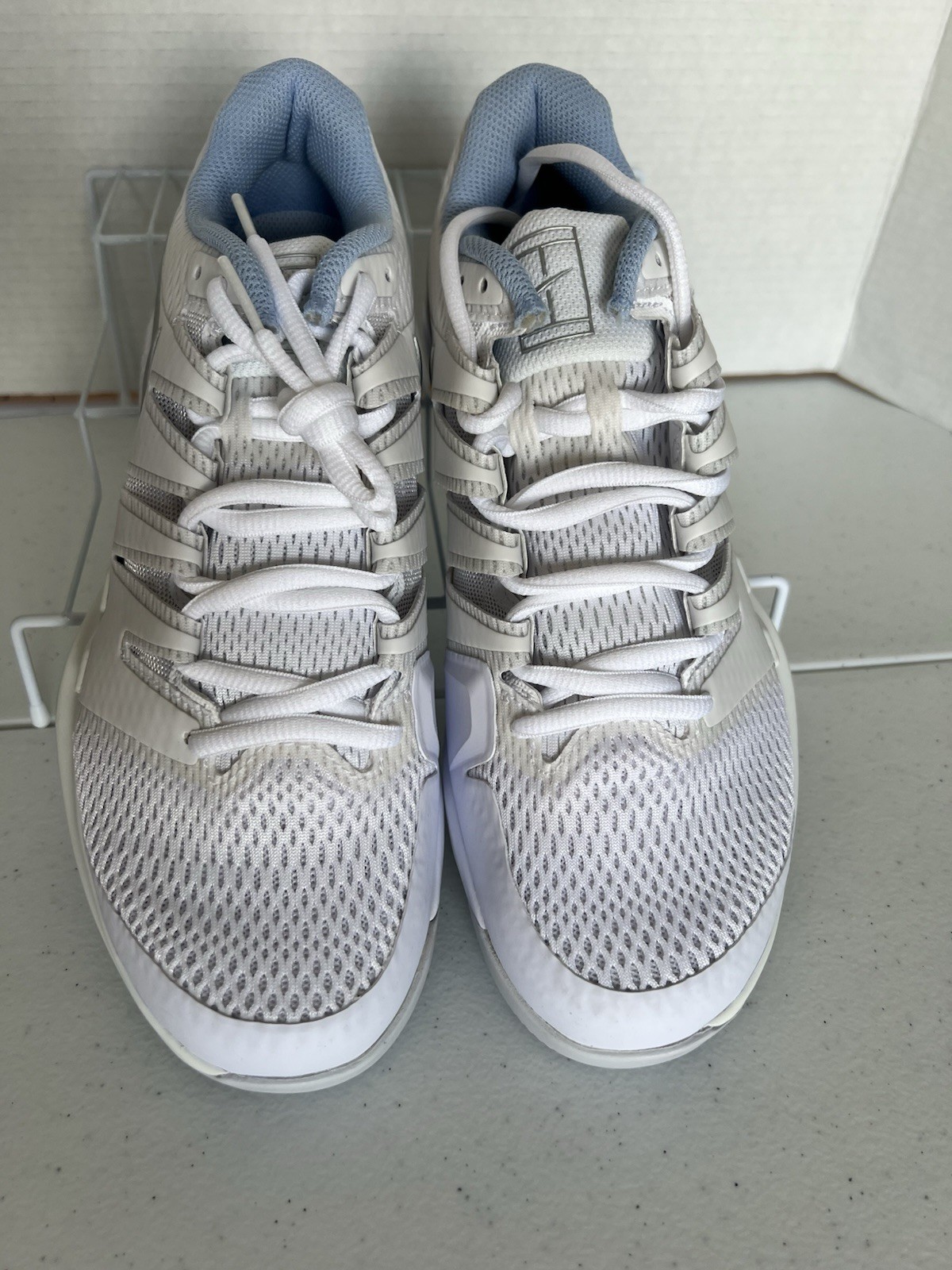 Nike Court Air Zoom Vapor X HC Womens Shoes White Silver AA8027-105 Size 9.5 NEW