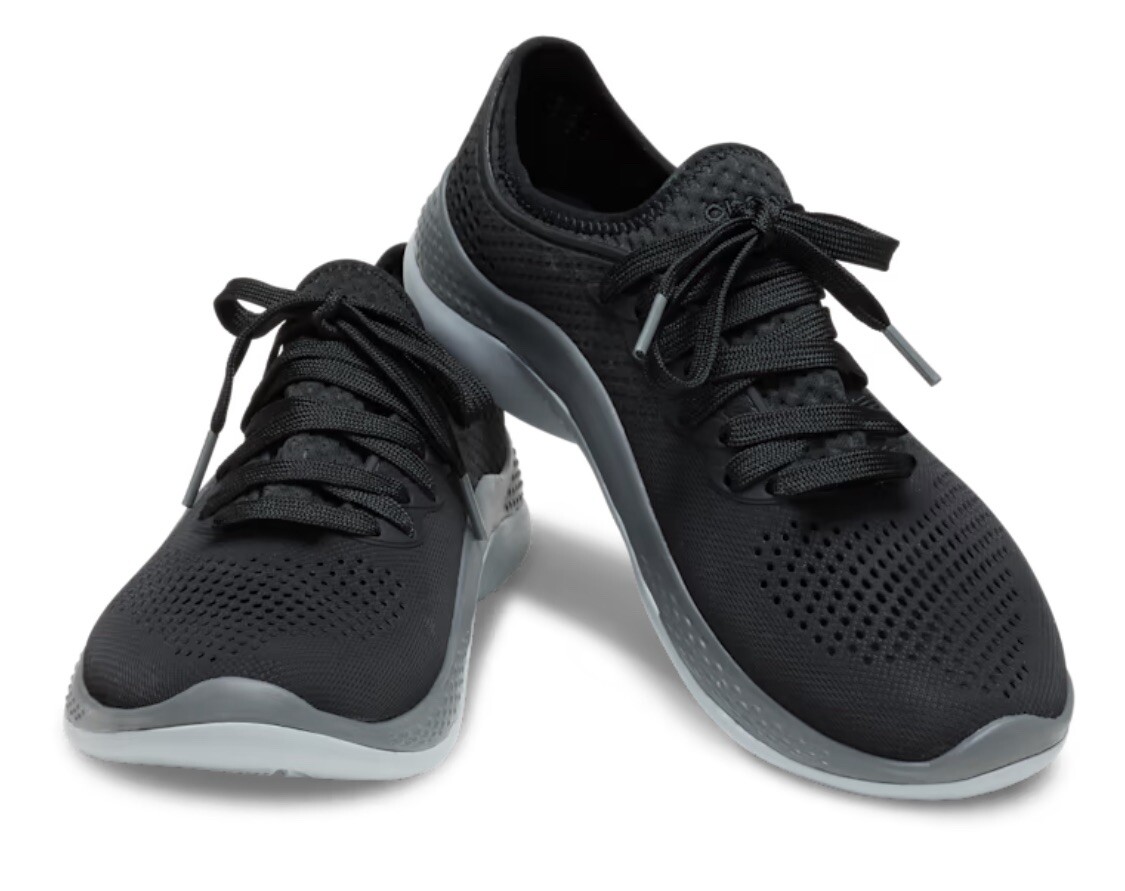Crocs LiteRide Pacer Black Lace Up Shoes 206705 Women’s Size 6, New