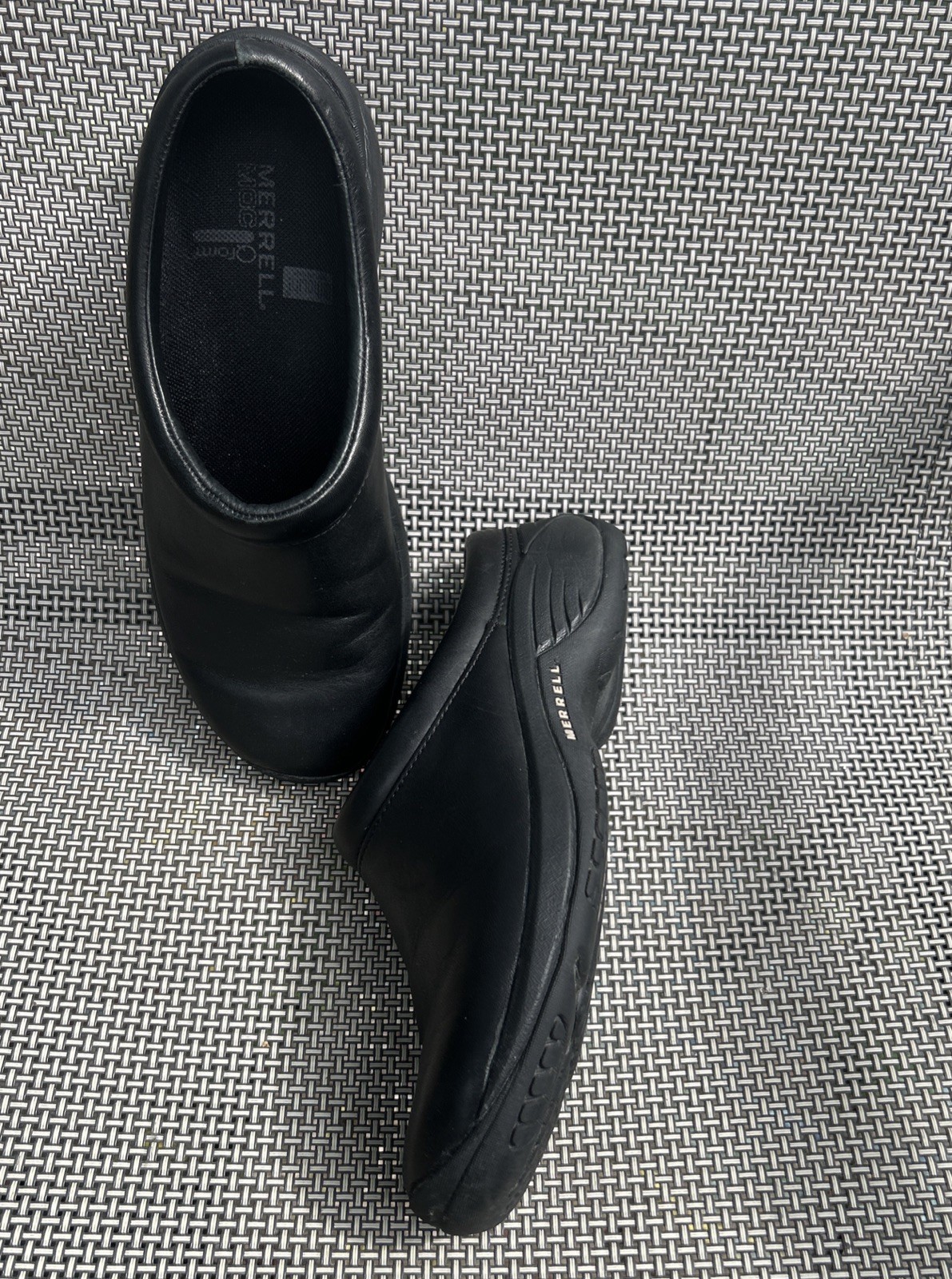 Merrell Women’s Encore QForm Nova Black Leather Moccasins Shoes Slip-On Size 6.5