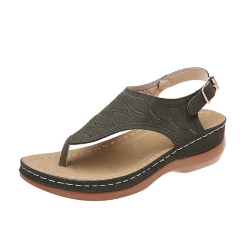 Sandals Orthopedic Flip Flops Ladies Low Wedge Casual Flat Womens Shoes
