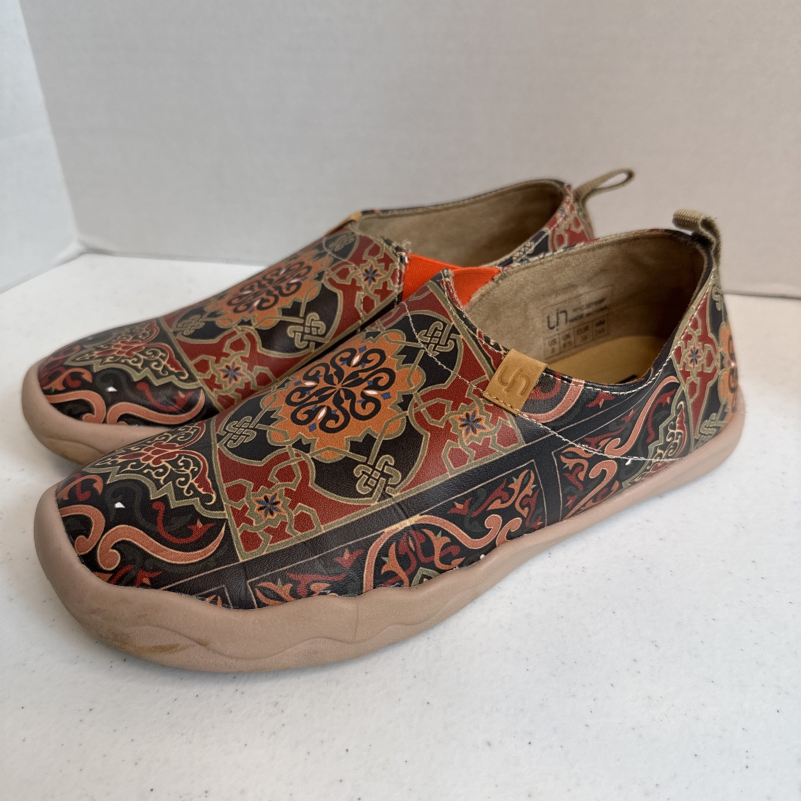 Uin Women Shoes Slip On Loafers Size 8 Multi Colored Toledo Style Design Comfort