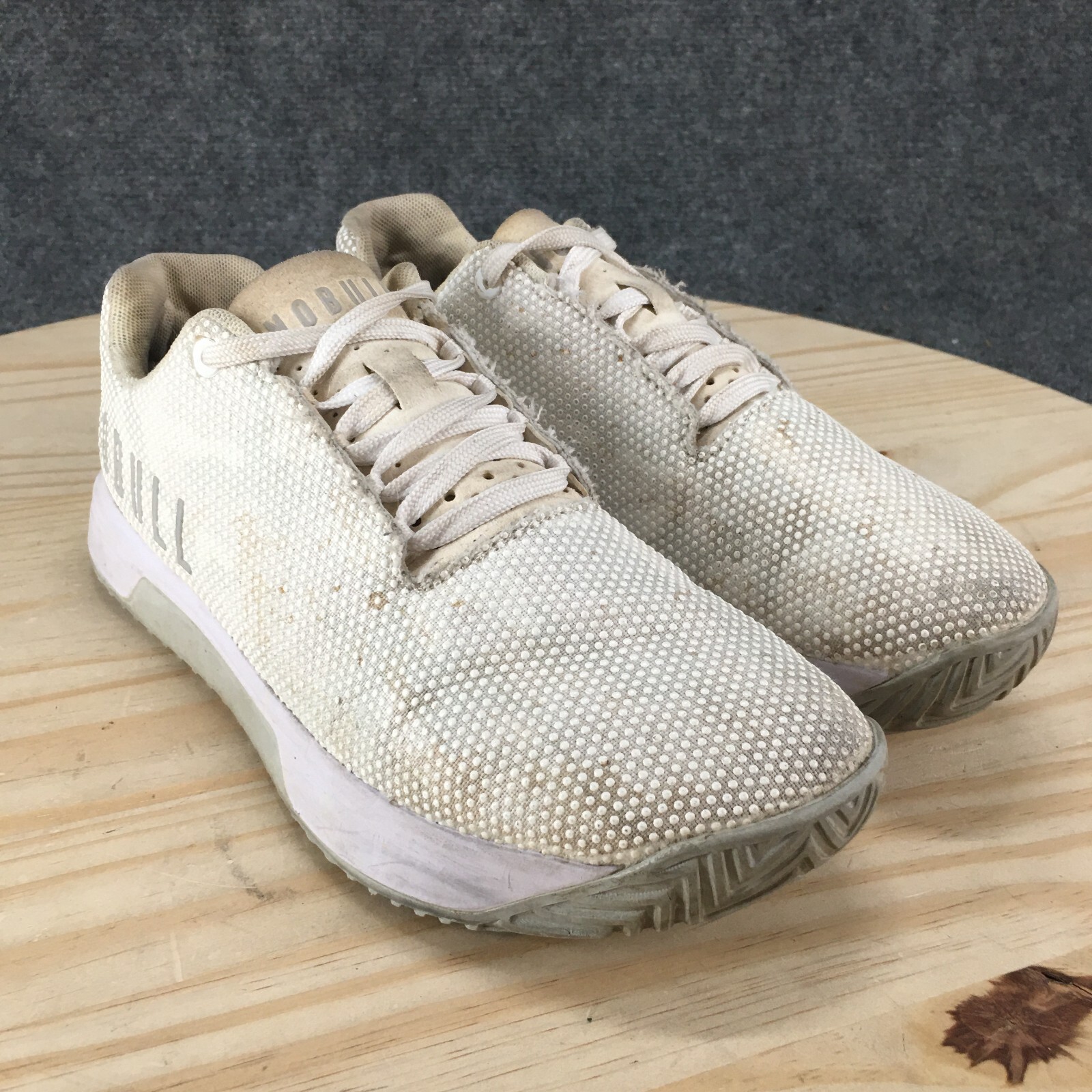 No Bull Shoes Mens 7 Womens 8.5 CrossFit Running Sneakers White Lace Up Low
