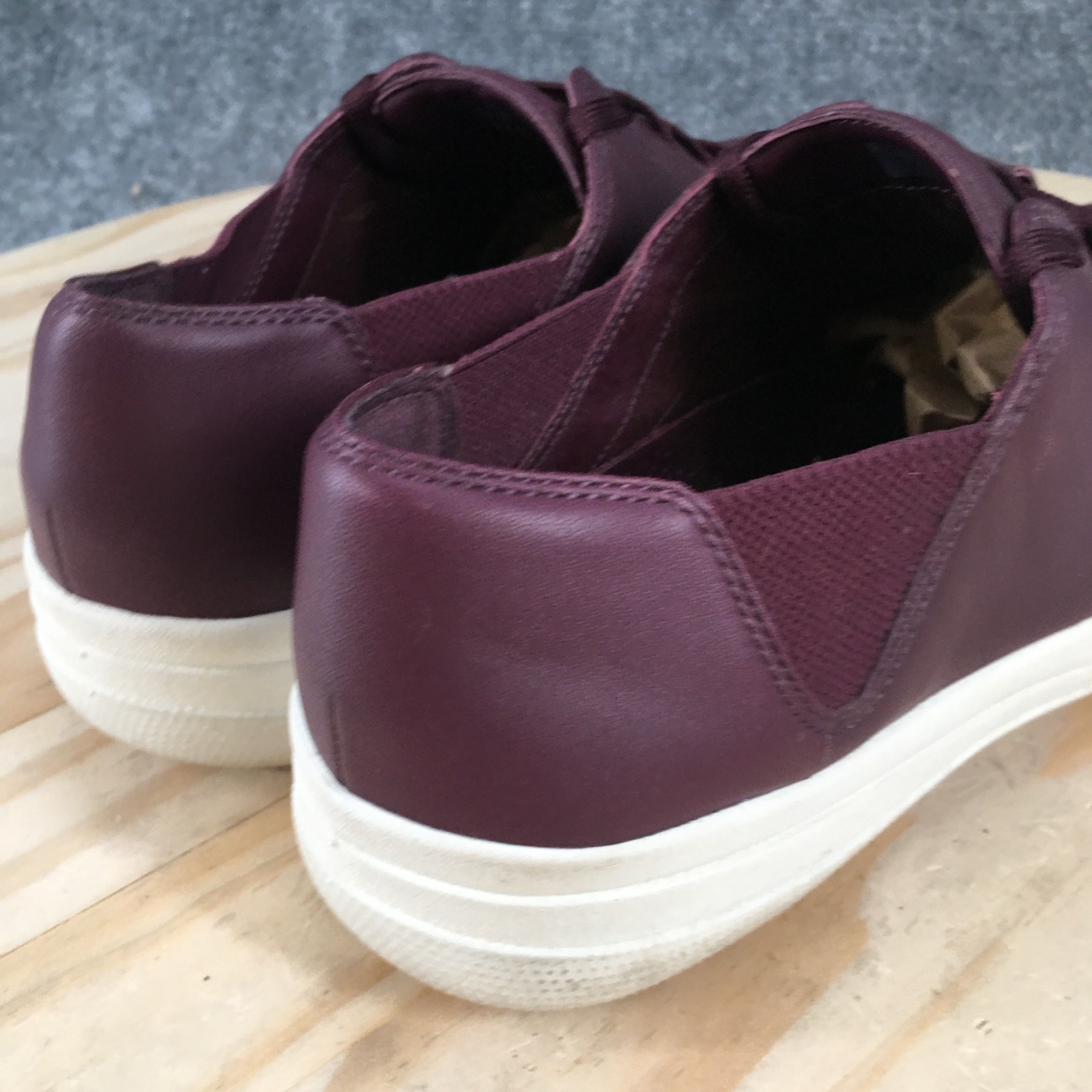 FitFlop Shoes Womens 8 F-Sporty Casual Lace Up Sneakers H55-398 Burgundy Leather
