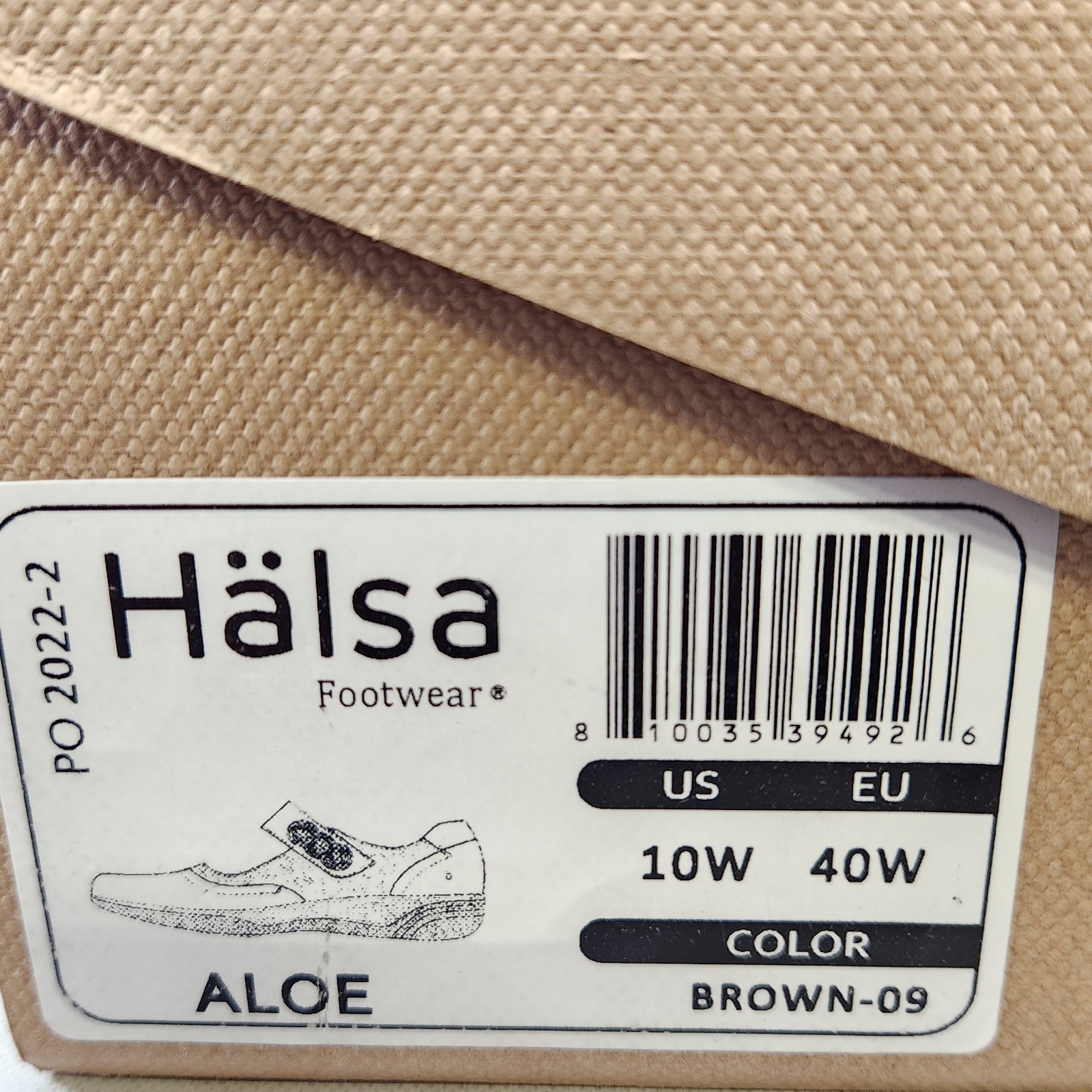 10 WIDE – Halsa Aloe – Brown LEATHER Pattern Embossed
