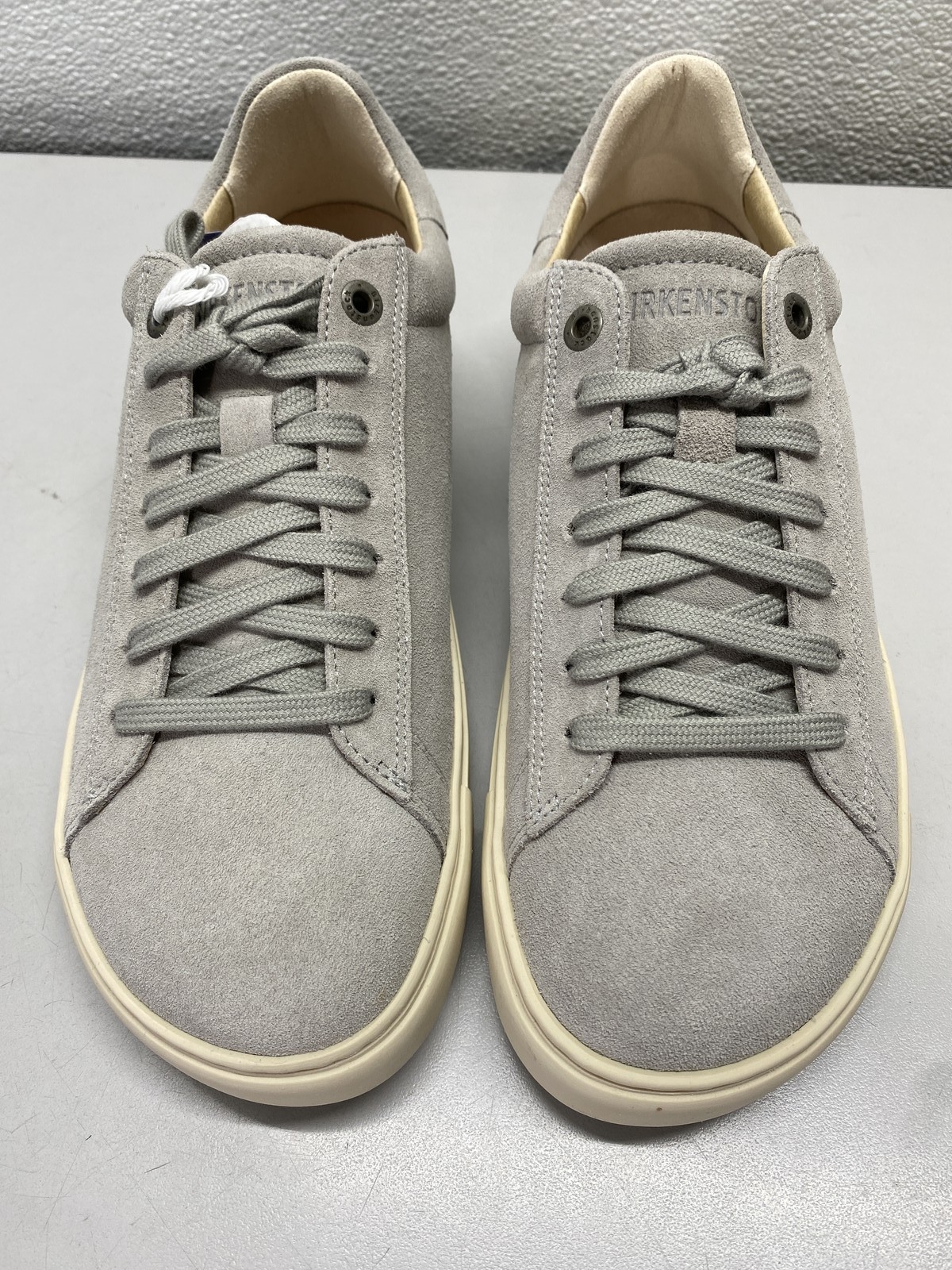 Birkenstock Unisex Bend Low Suede Leather Sneakers Size L 8, M 6 Stone Coin