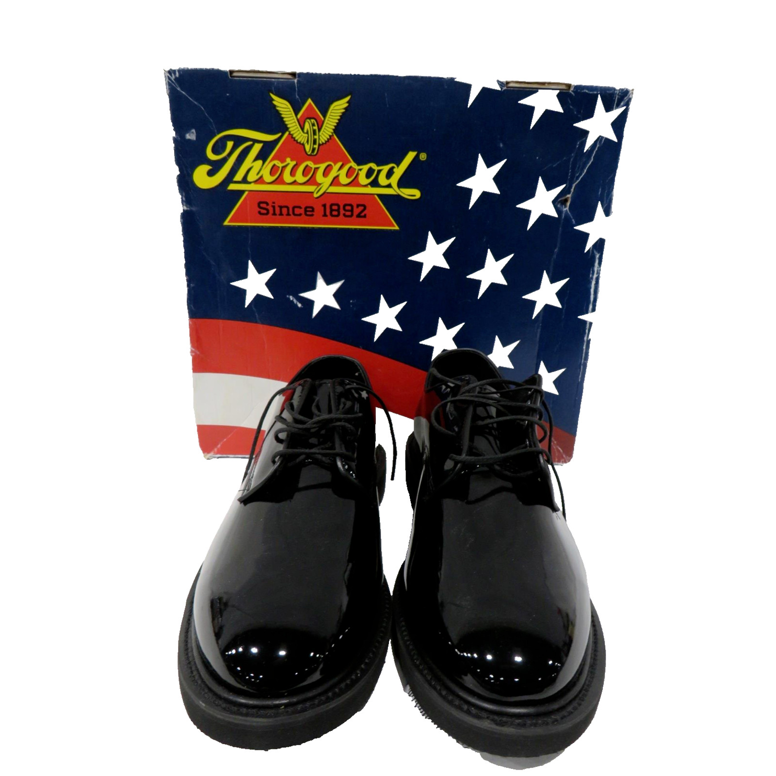 Thorogood Women’s Classic Hi-Gloss Black Oxford Shoes 531-6303 Size 5M NIB