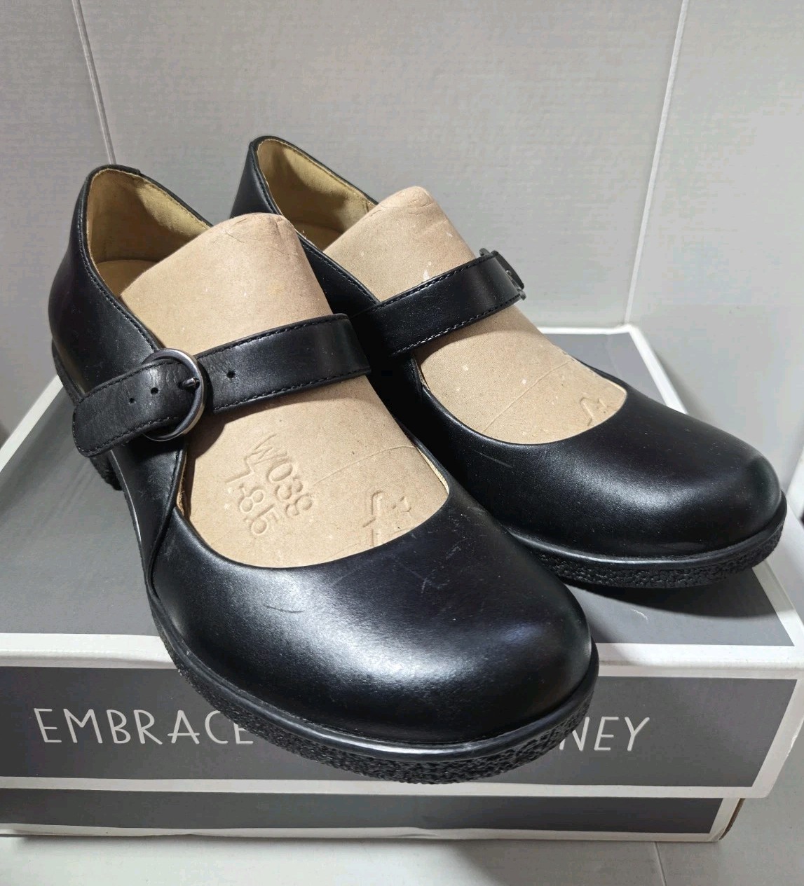 New Dansko Deirdra Women’s Black Leather Mary Jane Shoes 38/US 7.5-8, $165