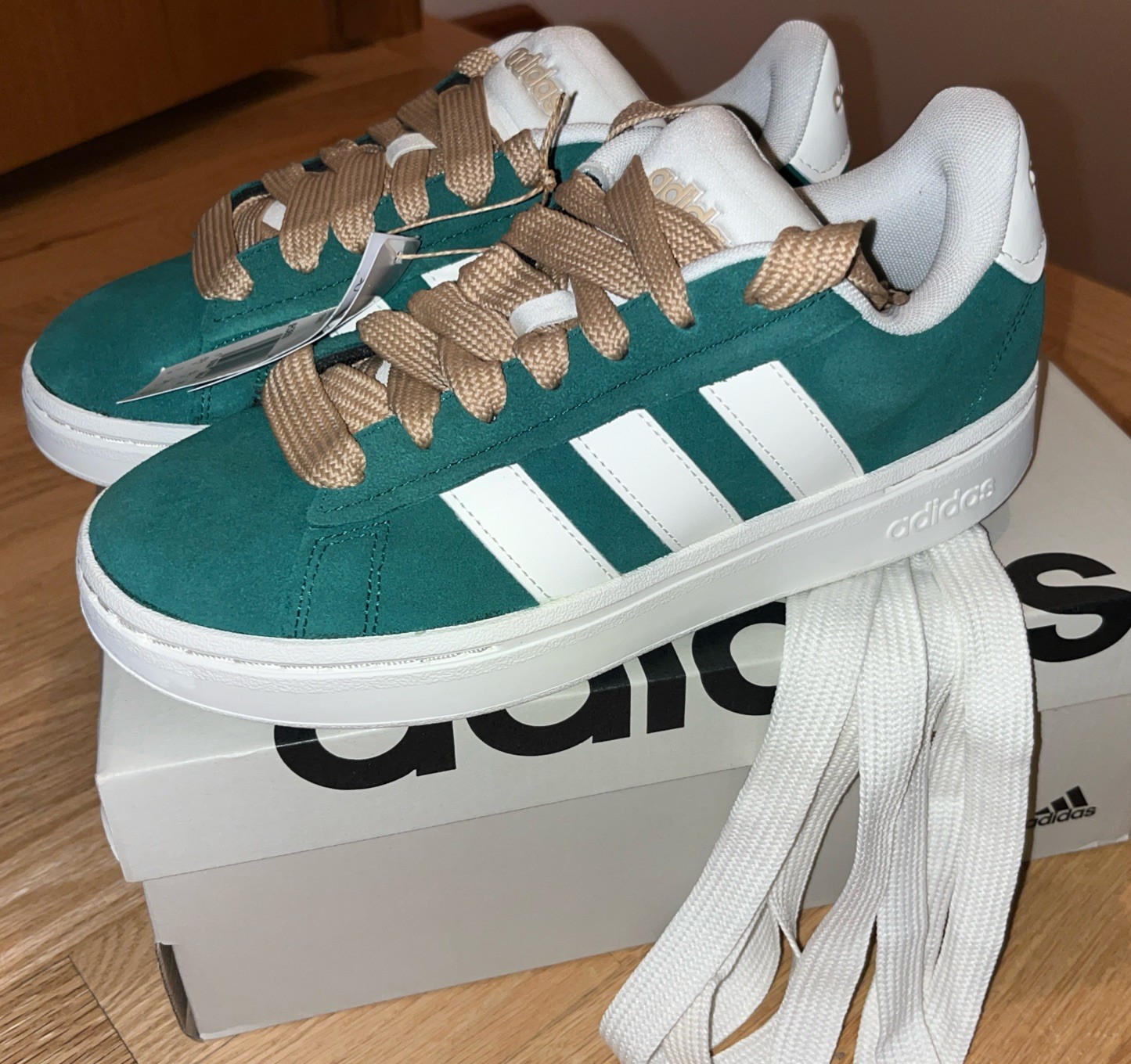 New Adidas Grand Court Alpha Sneakers Tennis Shoes Women’s Sz 7 Collegiate Green