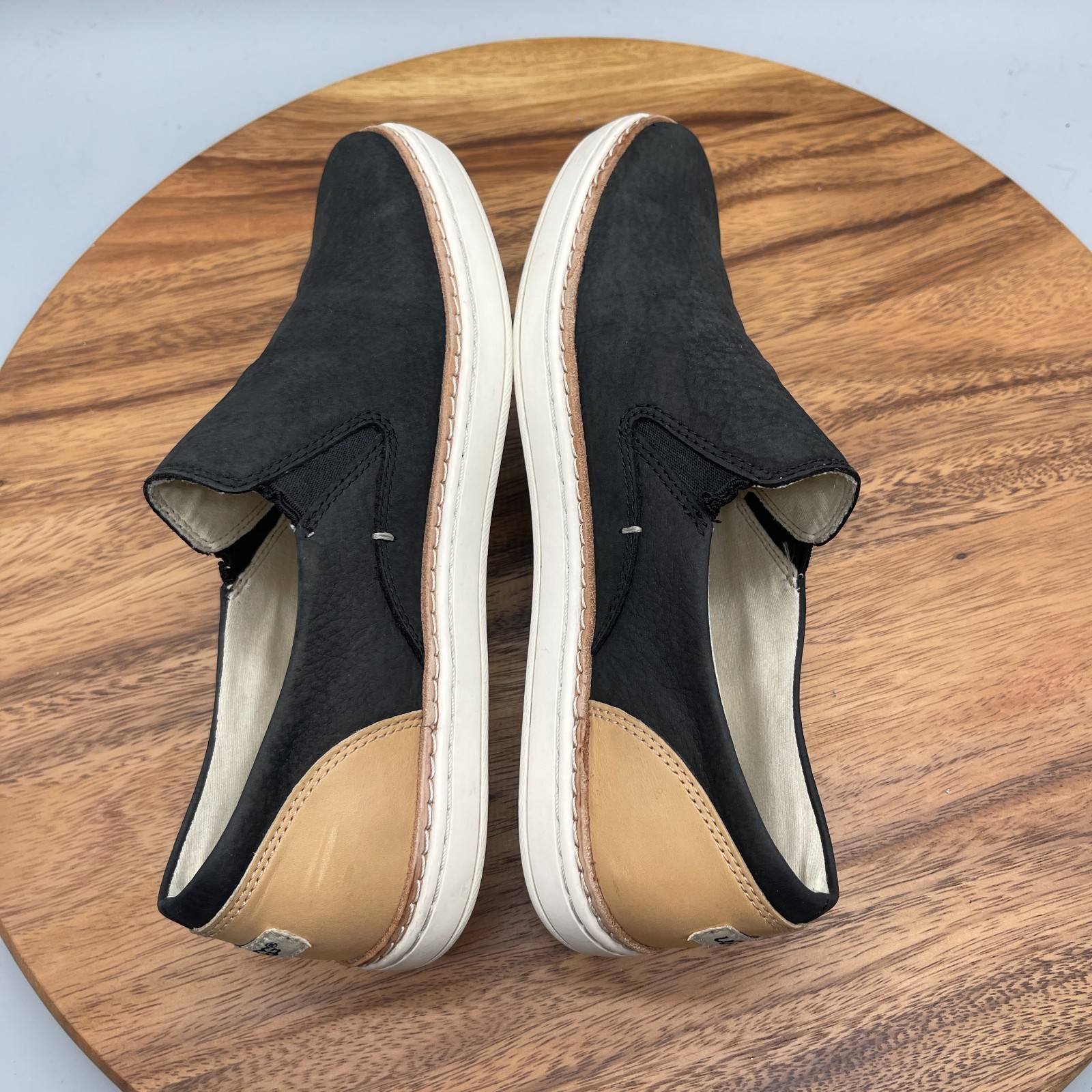 UGG Adley Shoes Womens Size 7 Black Nubuck Slip On Comfort Casual Sneakers