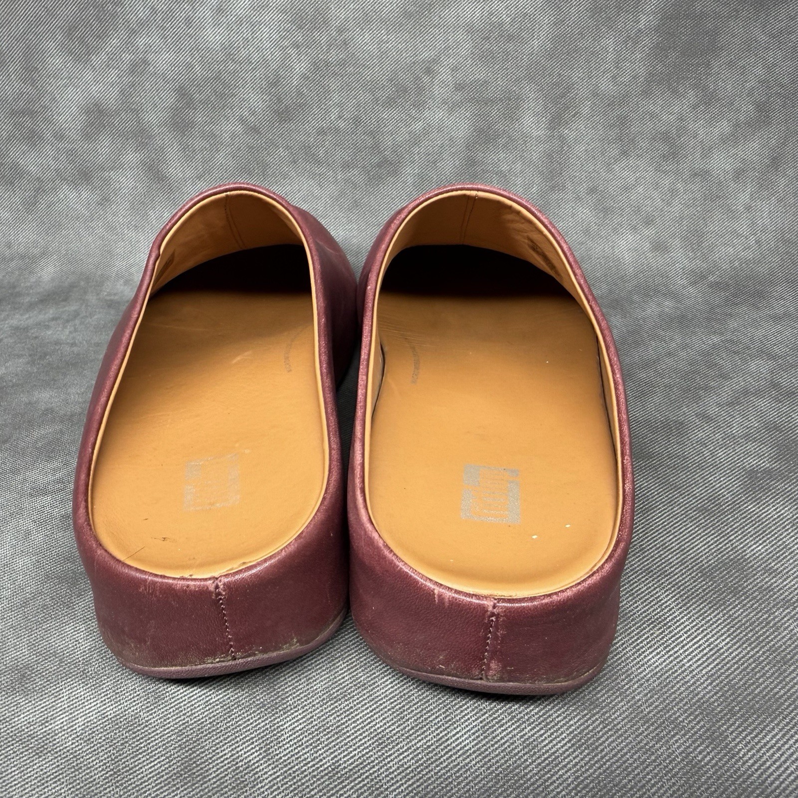 Fitflop Shuv Leather Red Clog Womens Size 9 Comfort Slip On Mule Shoe