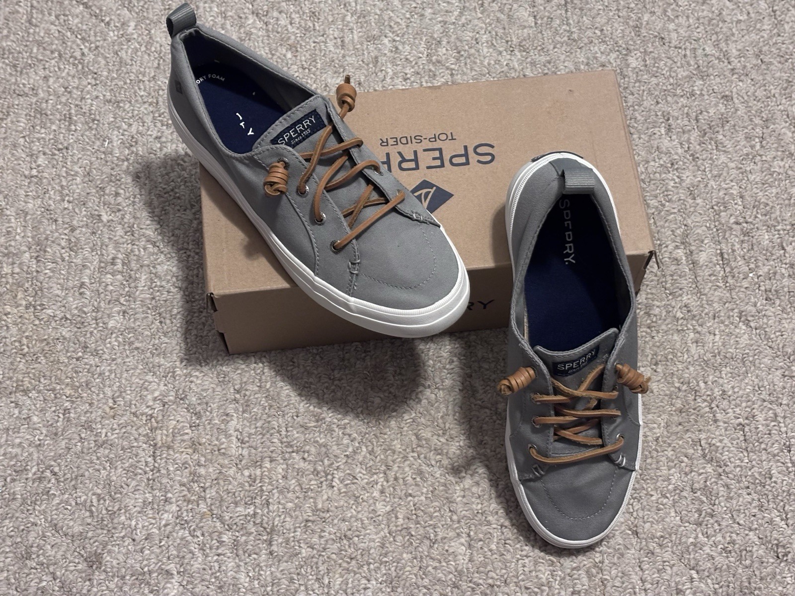 SPERRY Lounge Away Memory Foam Top-Sider shoes Gray STS80687