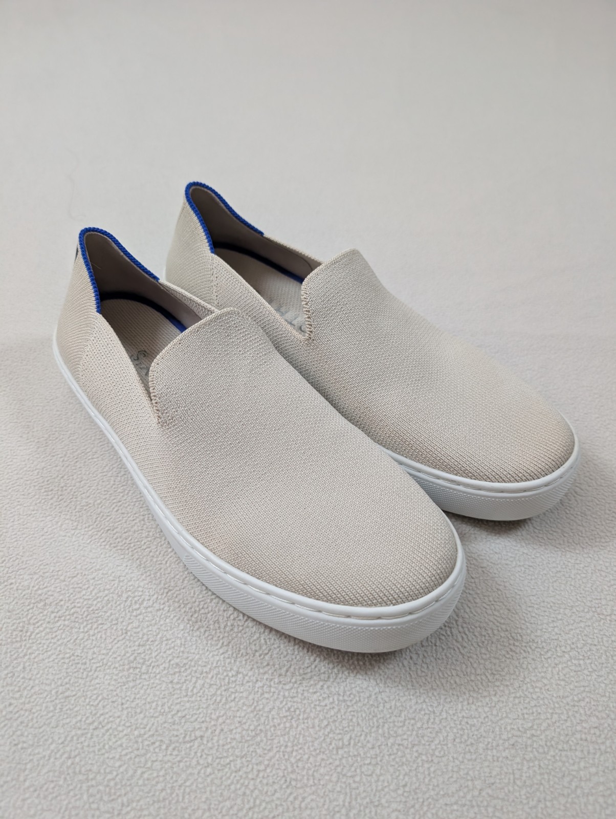 Rothy’s Womens 8 The Original Slip On Sneaker Shoes Beige Sand Washable Flats