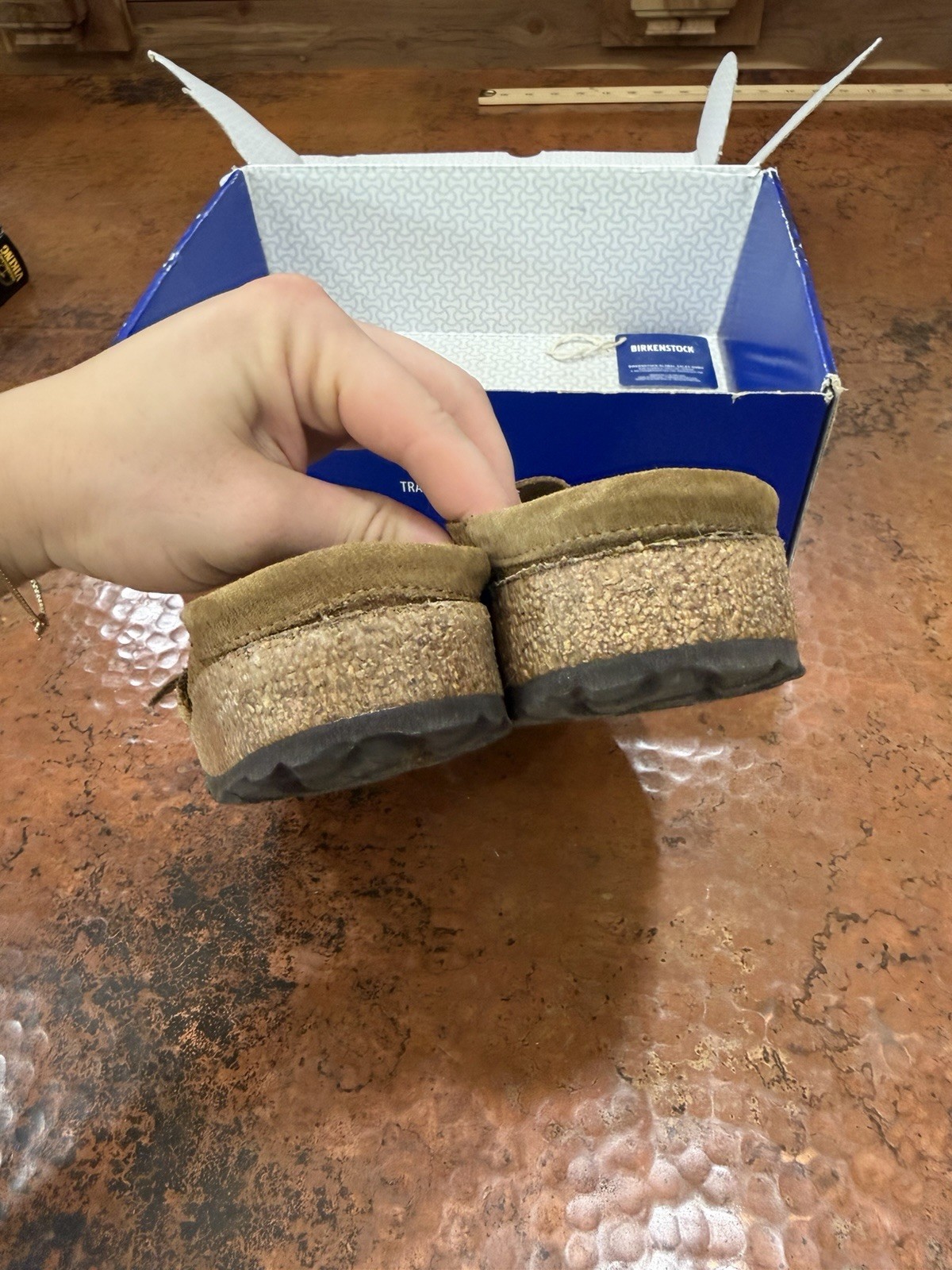 BIRKENSTOCK BUCKLEY SUEDE LEATHER Women Clogs Tea Size 36 US 5 Brown Narrow Fit