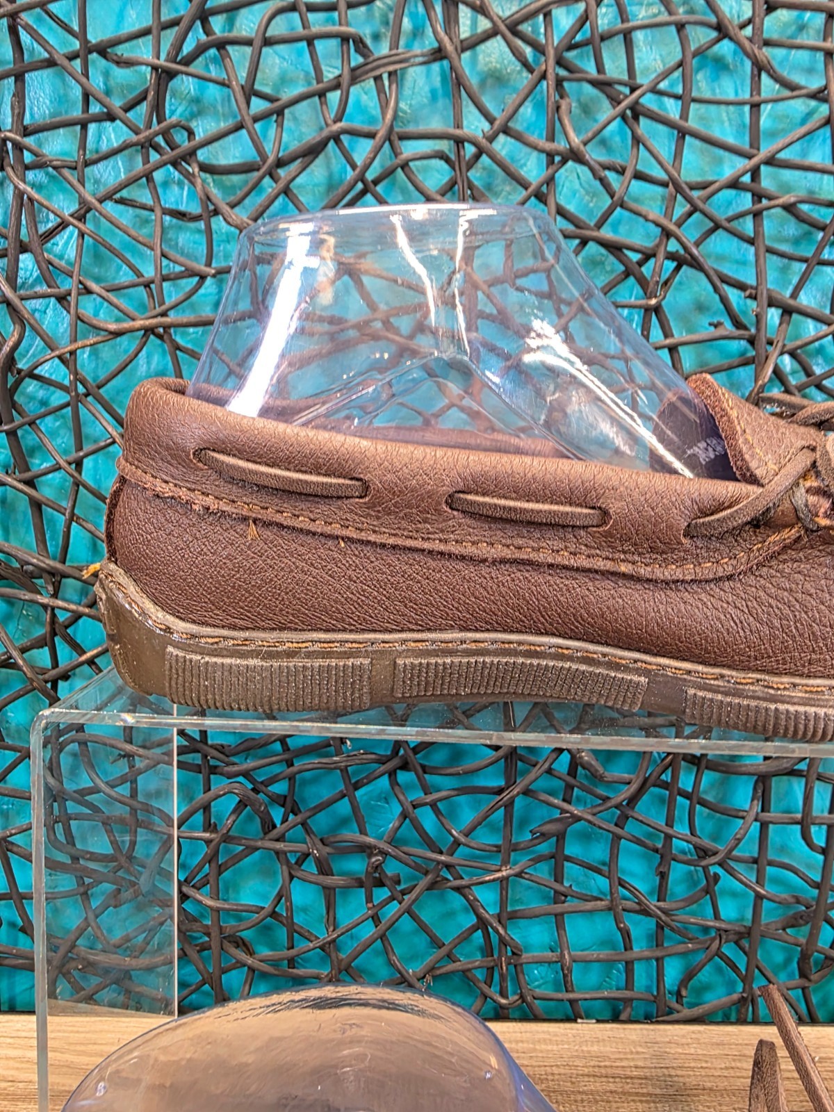 Minnetonka Classic 492W Moccasins Brown Moosehide Leather Slip On Women’s 7.5