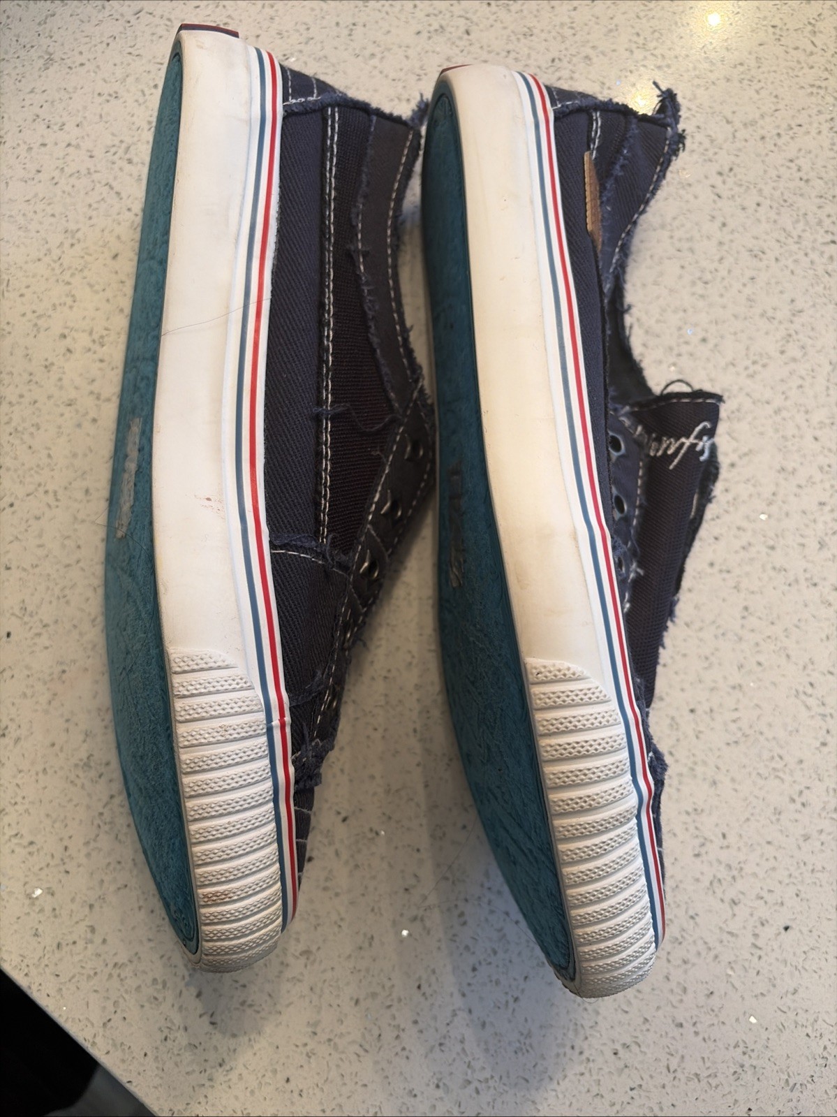 Blowfish Malibu Sneakers Slip On Sz 7.5 Gently Used Navy