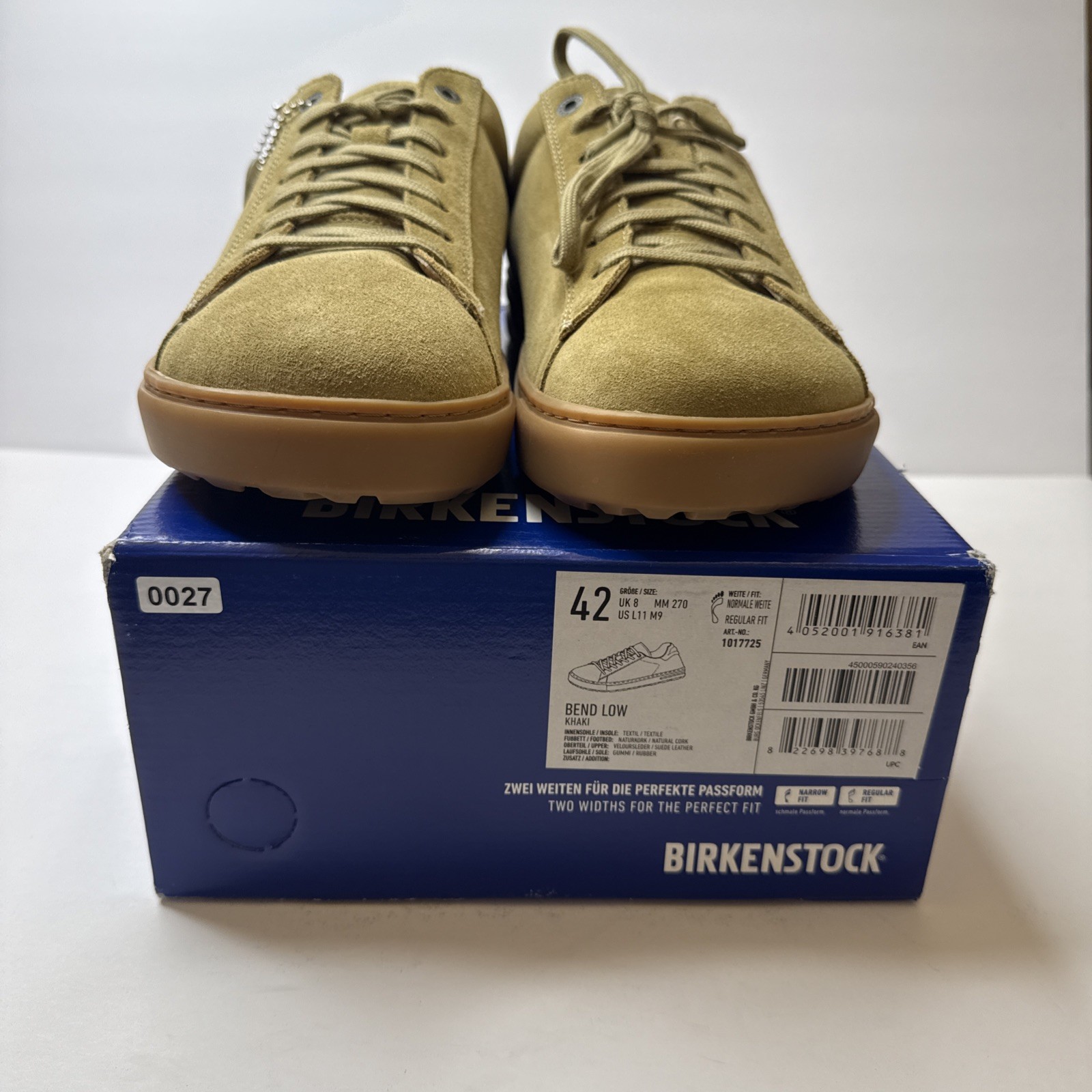 Birkenstock Bend Low Khaki Suede EU 42 US W-11 M-9
