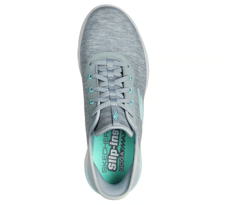 NEW WOMENS SKECHERS SLIP INS GO GOLF WALK 5 SLIP INS Gray Aqua MESH Shoes
