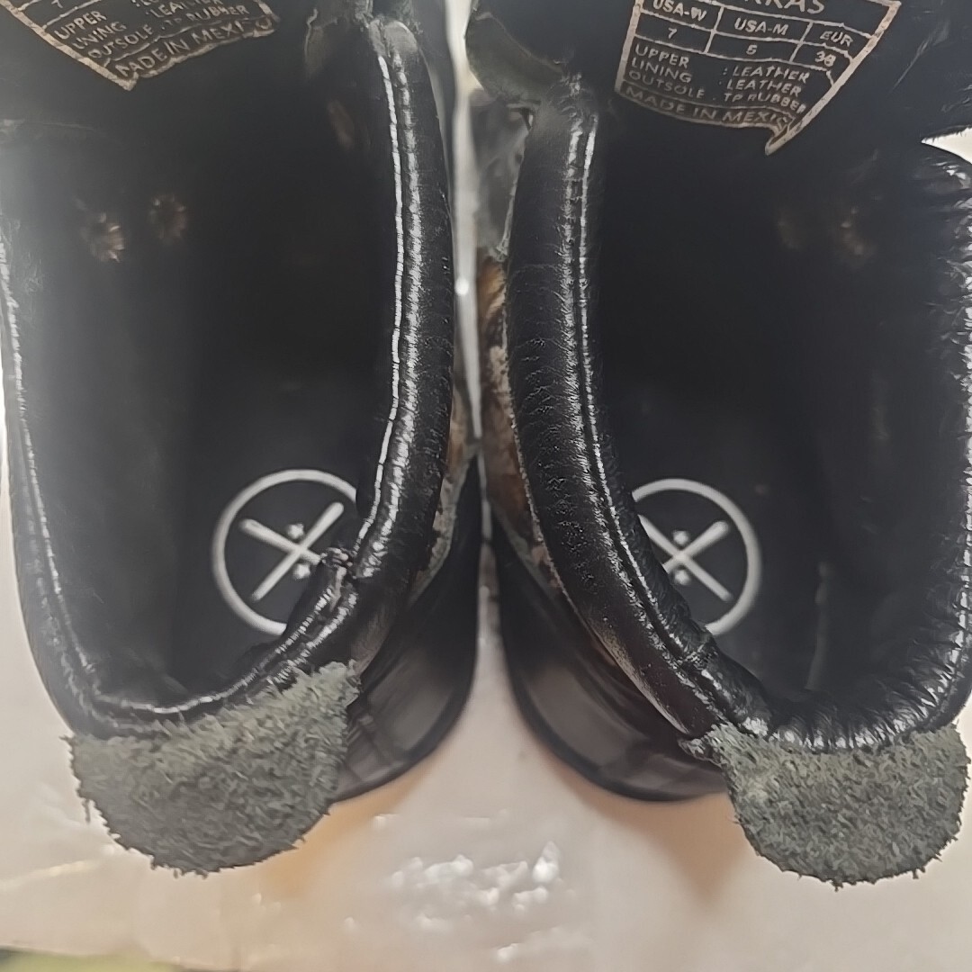 Inkkas Leather Black Leather Ankle Boot Shoes Men’s 5 /Women’s 7 Mexico Aztec