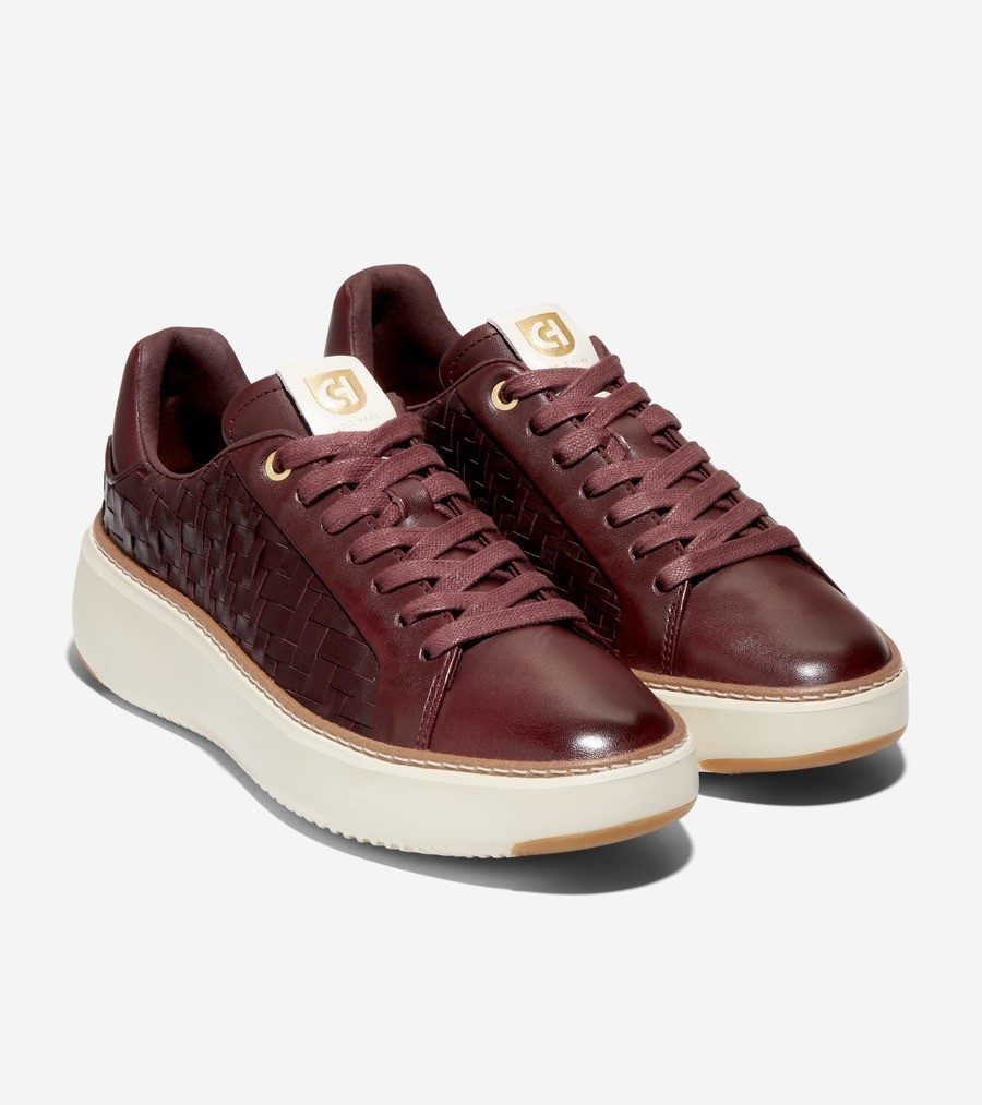 COLE HAAN WOMEN’S GRANDPRO TOPSPIN SNEAKER Bloodstone Genevieve, W29211, 10 C