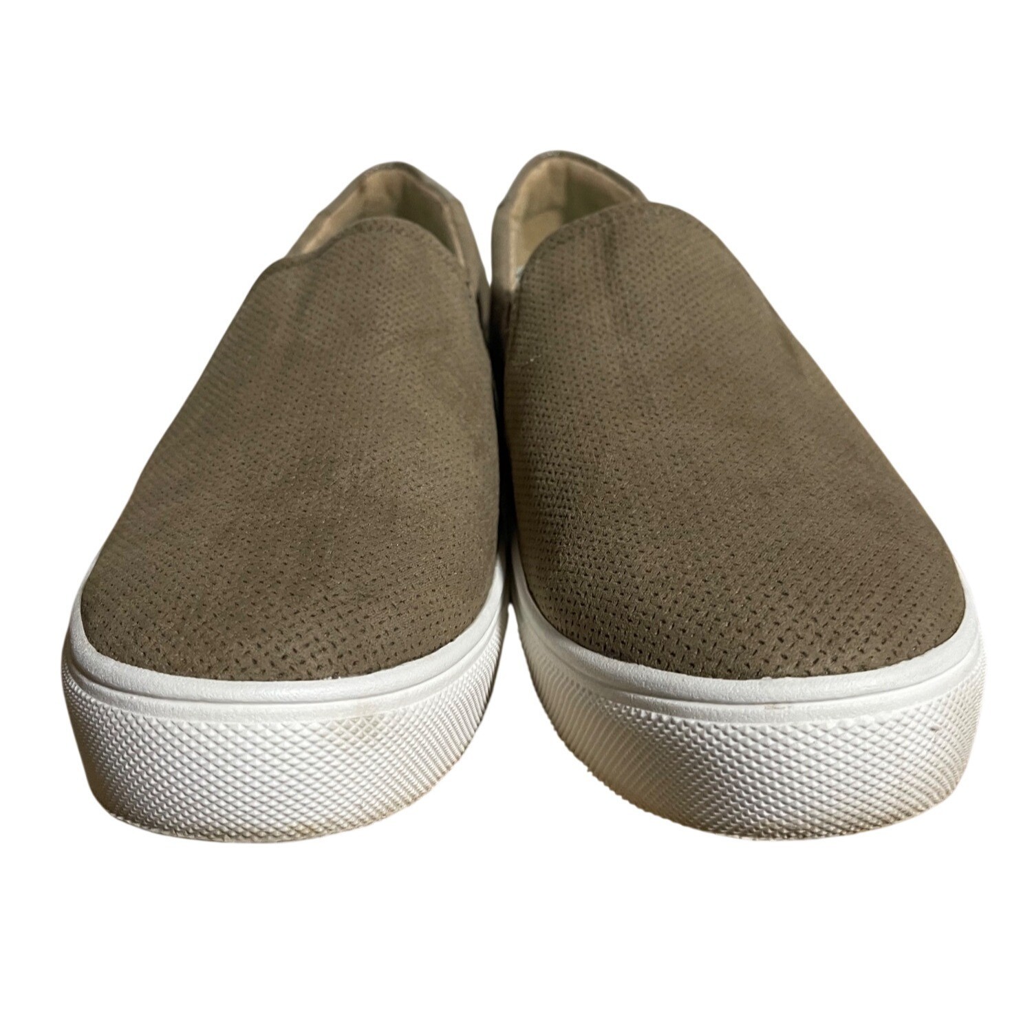 Dr. Scholls Womens Nova Slip-On Shoes Size 10W Taupe Fabric Upper Comfort Casual