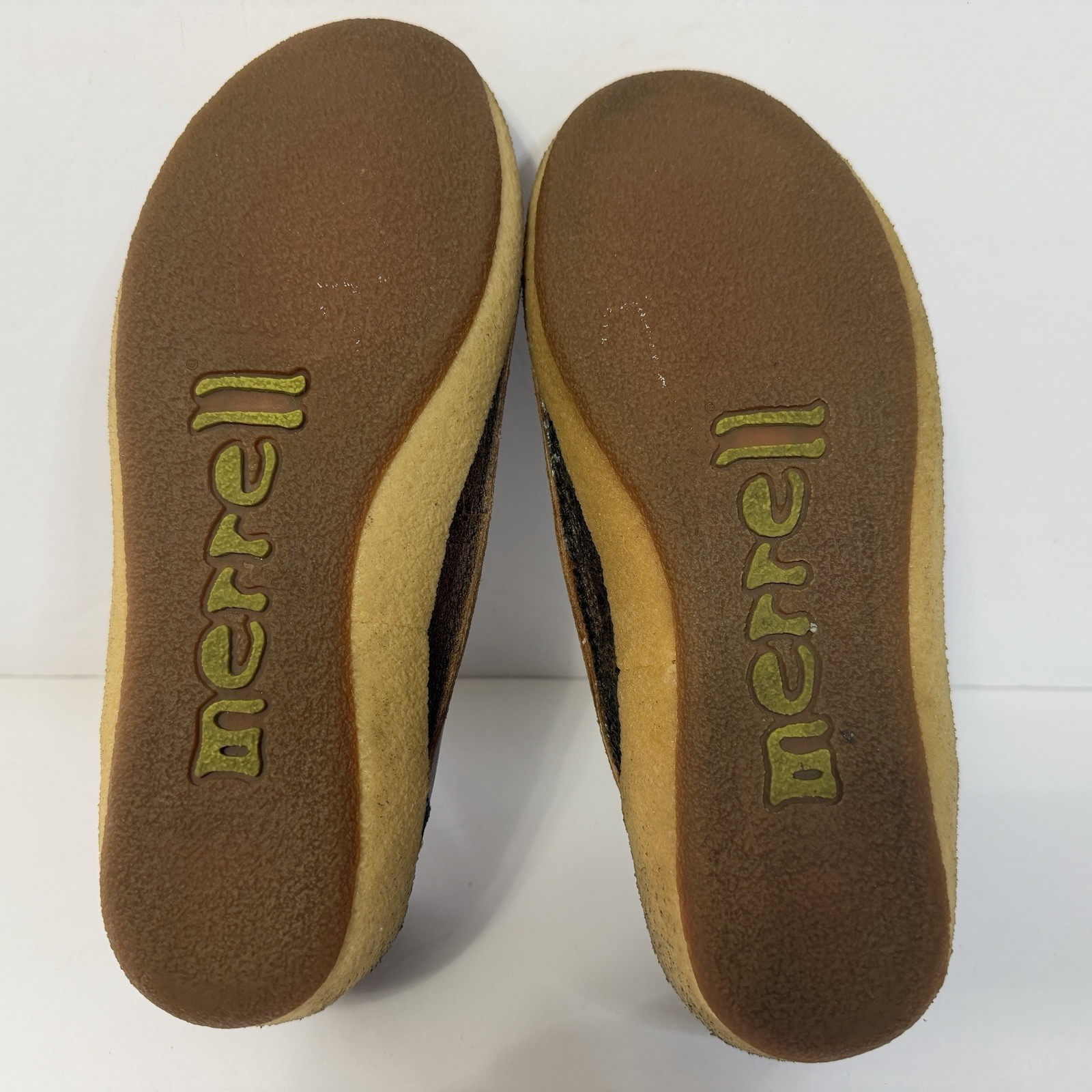 Merrell Womens Paris Saddle Mary Jane Brown Leather Crepe Sole Shoes Size 7